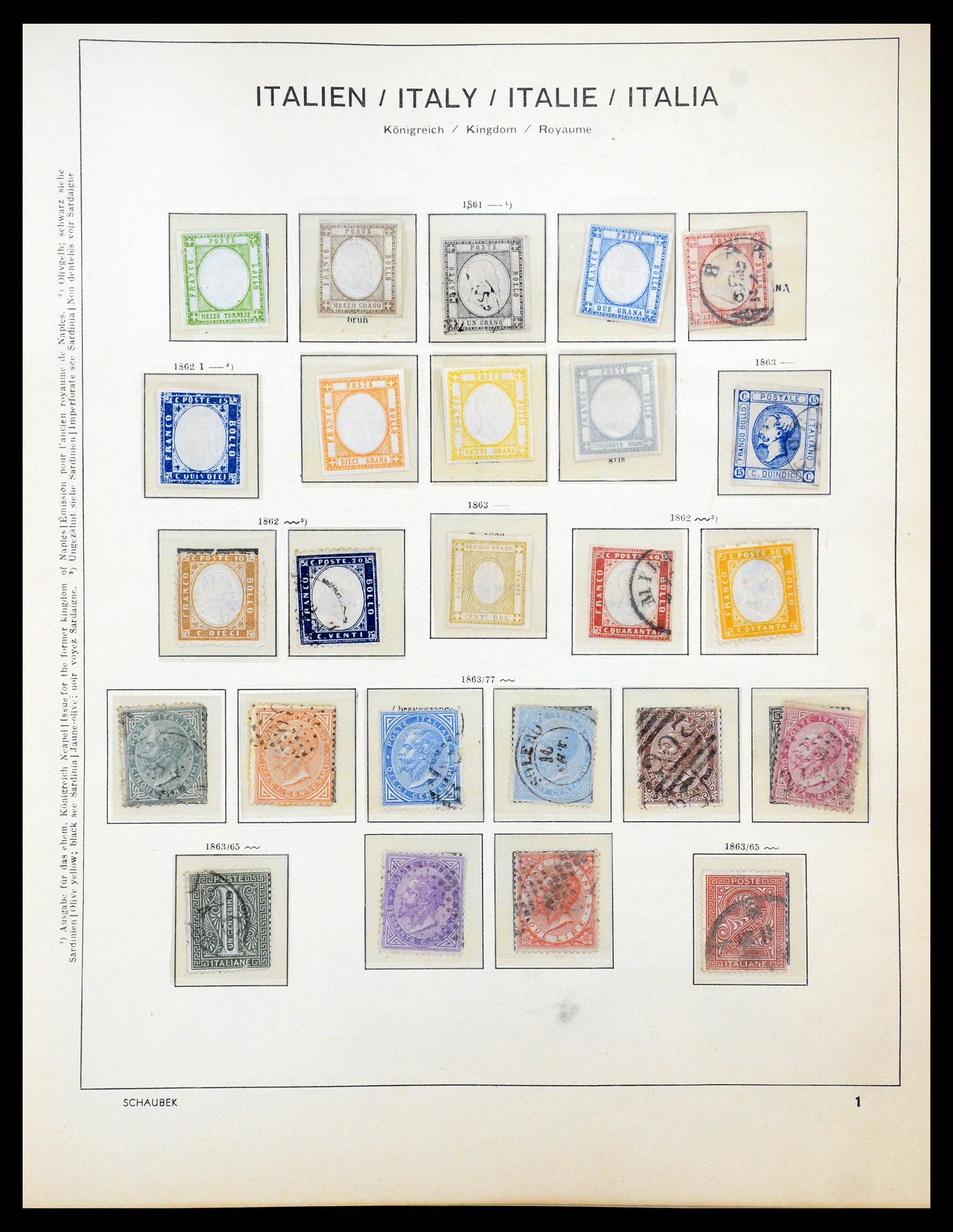 35340 001 - Postzegelverzameling 35340 Italië 1861-1996.