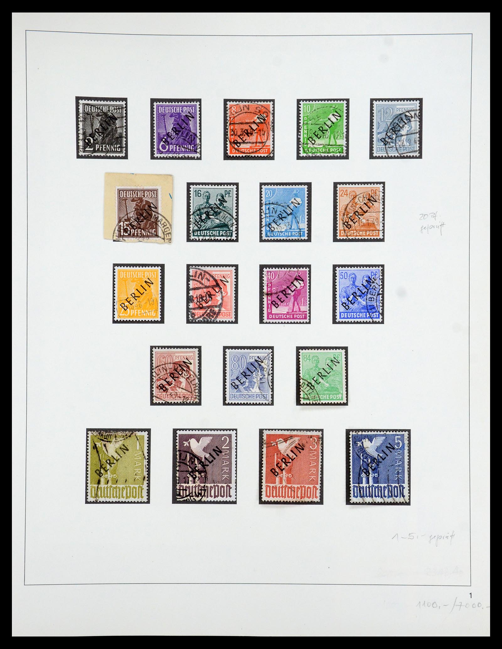 35341 002 - Postzegelverzameling 35341 Berlijn 1948-1974.