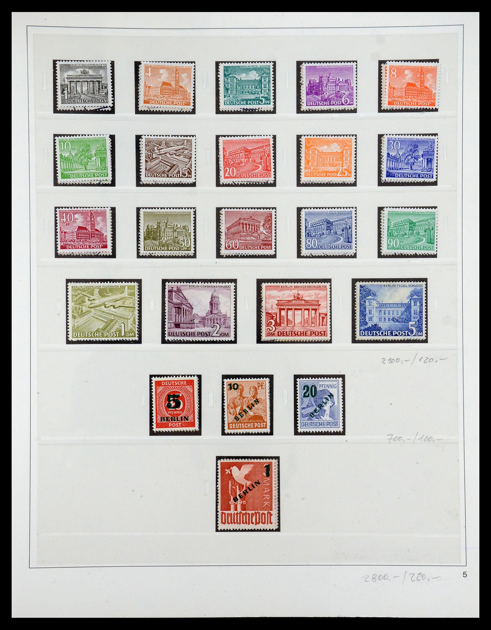 35341 009 - Postzegelverzameling 35341 Berlijn 1948-1974.