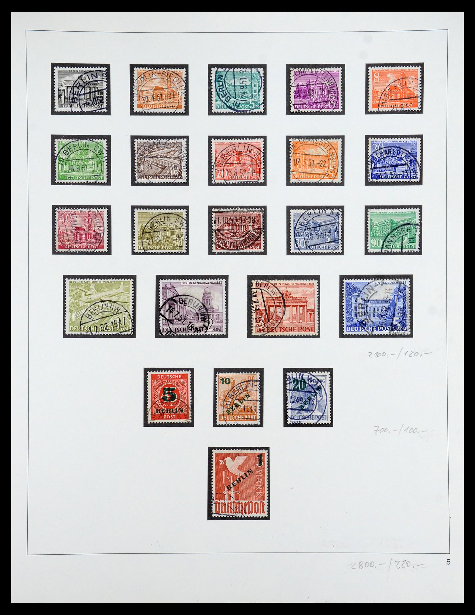 35341 010 - Postzegelverzameling 35341 Berlijn 1948-1974.