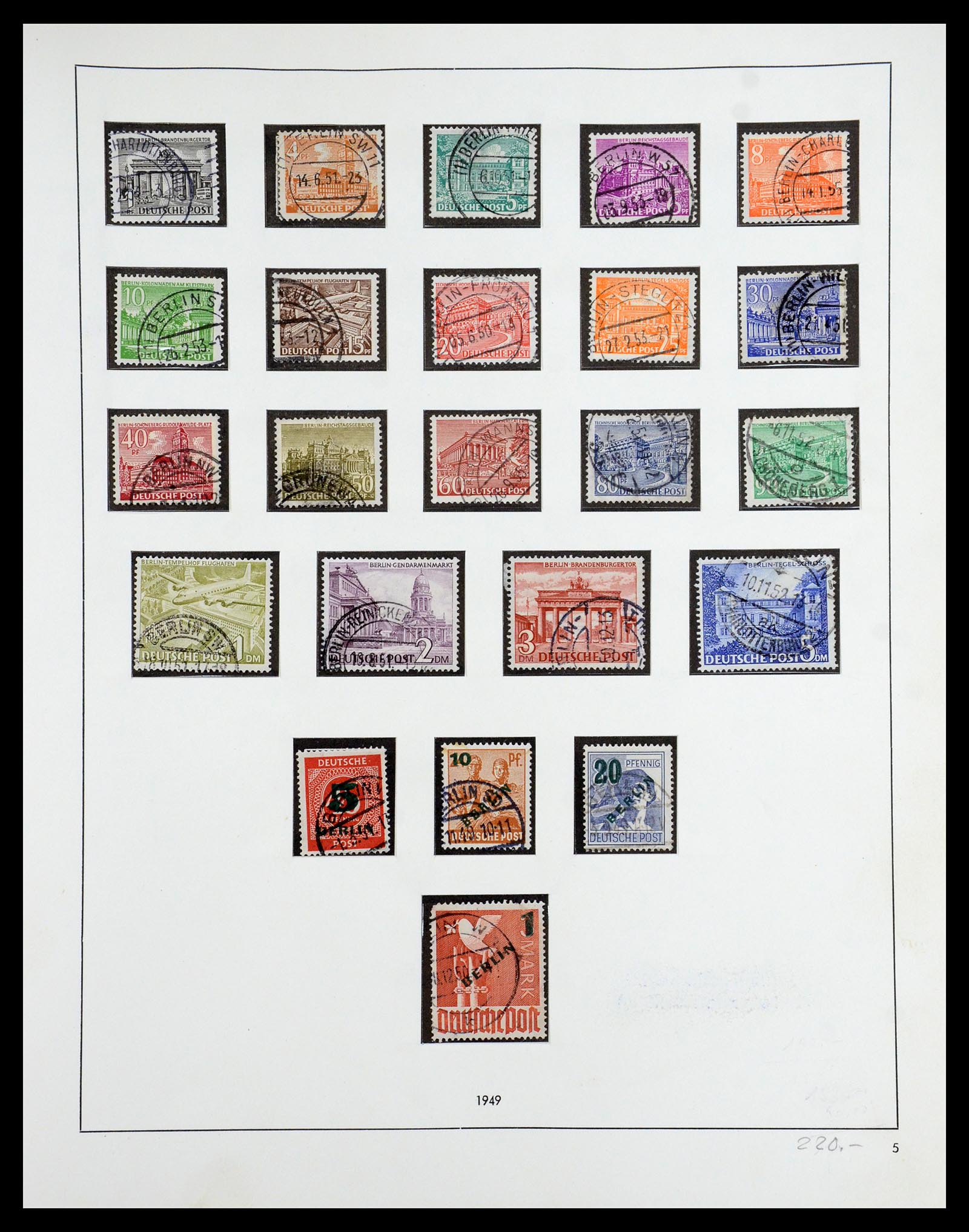 35341 012 - Postzegelverzameling 35341 Berlijn 1948-1974.