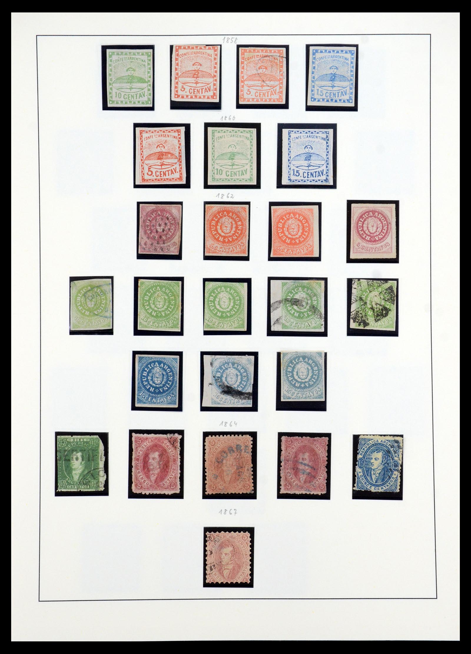 35343 001 - Postzegelverzameling 35343 Argentinië 1858-1965.