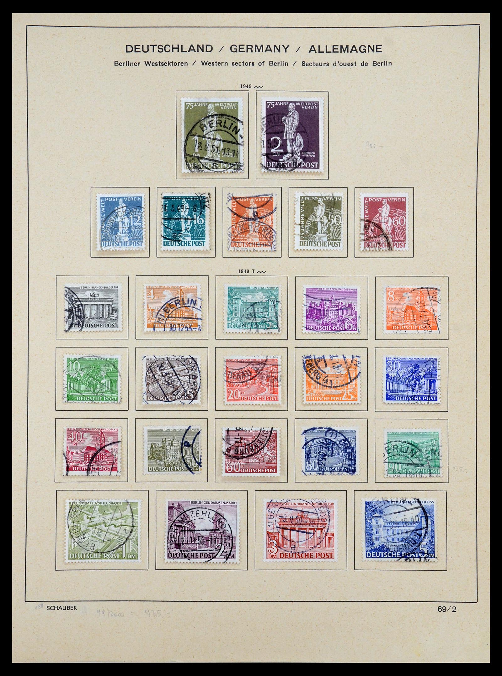 35344 003 - Postzegelverzameling 35344 Berlijn 1948-1990.