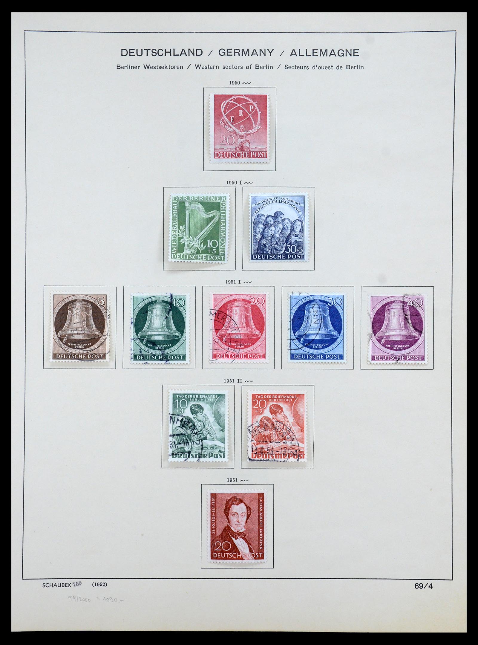 35344 006 - Postzegelverzameling 35344 Berlijn 1948-1990.