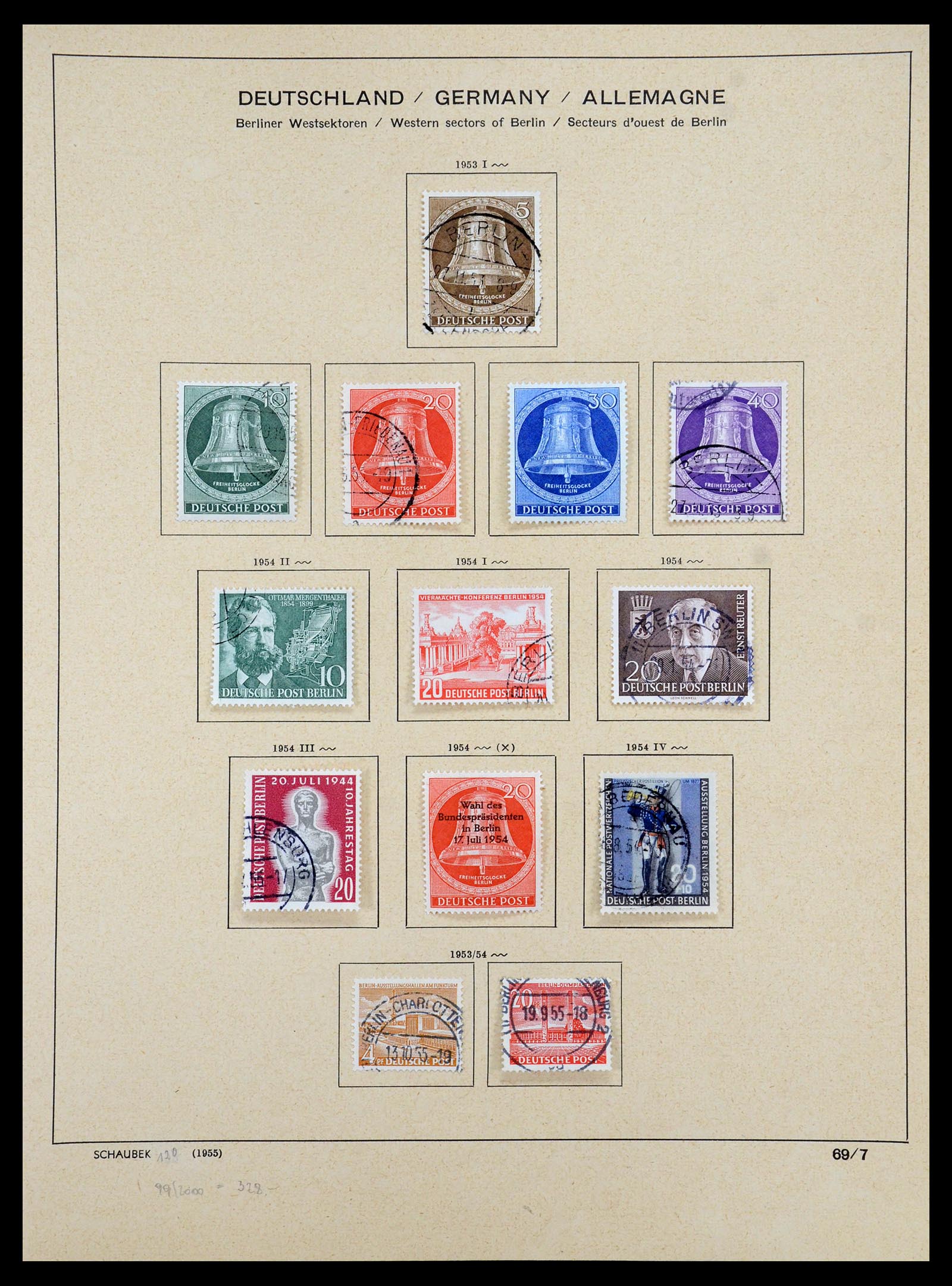 35344 009 - Postzegelverzameling 35344 Berlijn 1948-1990.