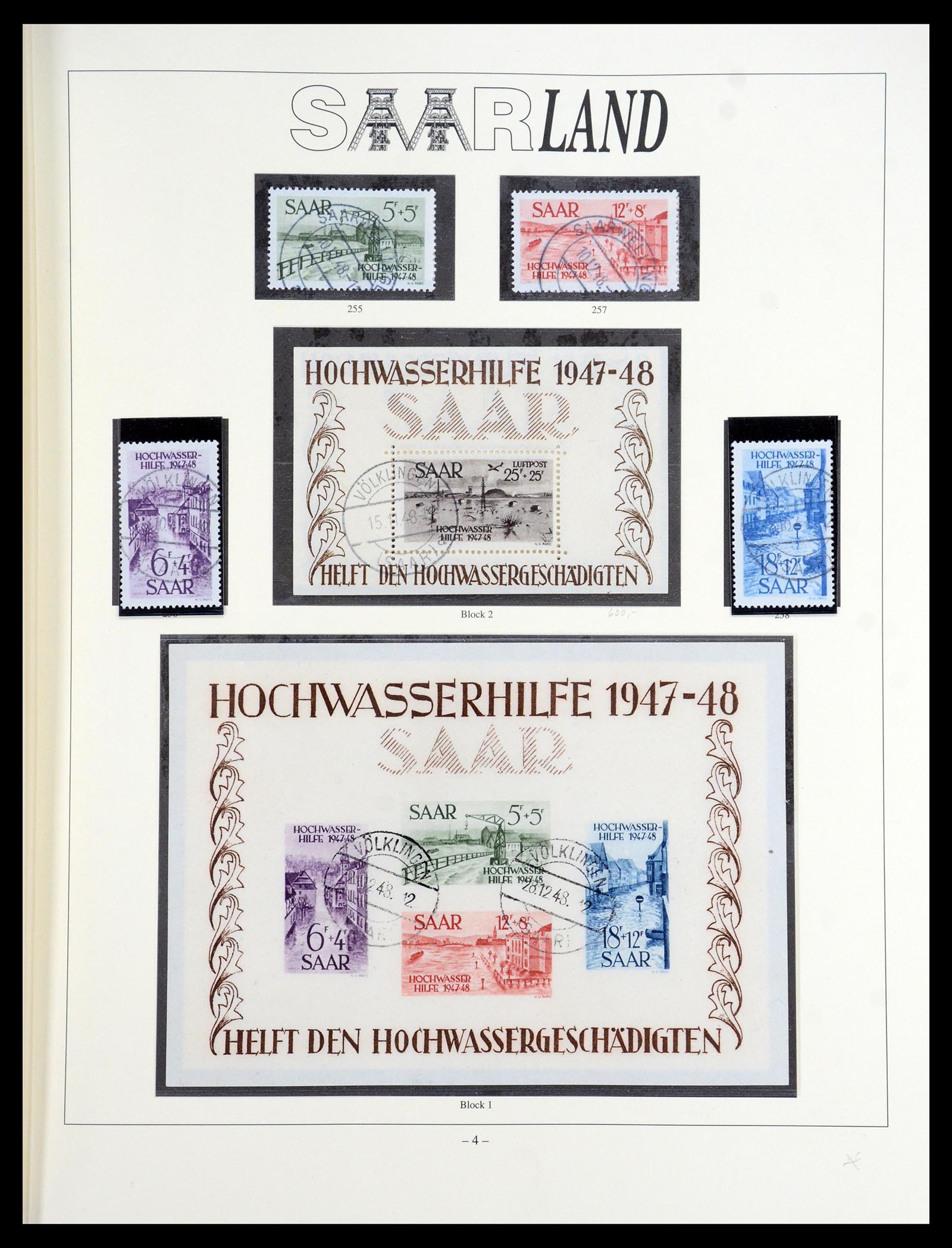 35345 004 - Postzegelverzameling 35345 Saar 1947-1959.