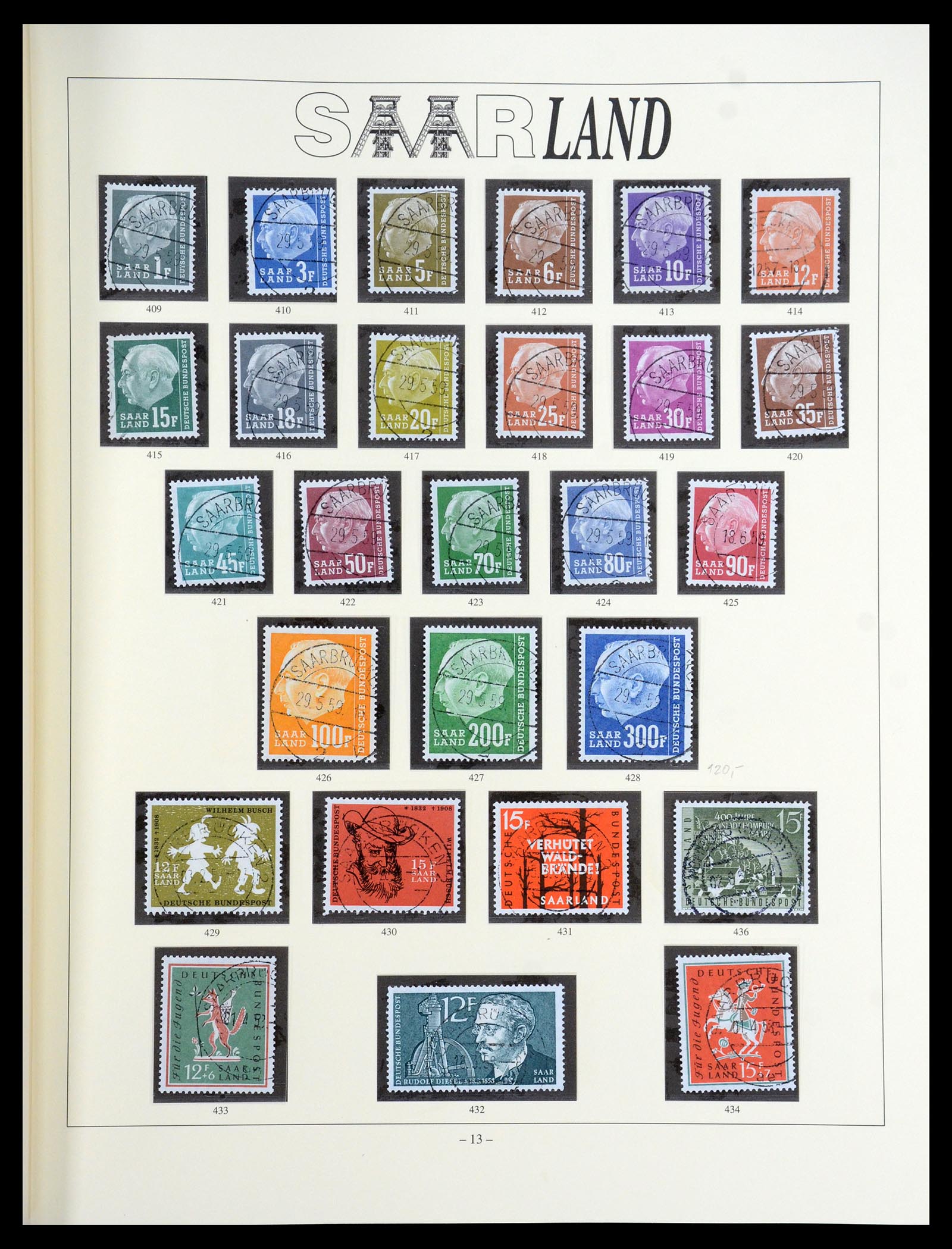35345 013 - Stamp Collection 35345 Saar 1947-1959.