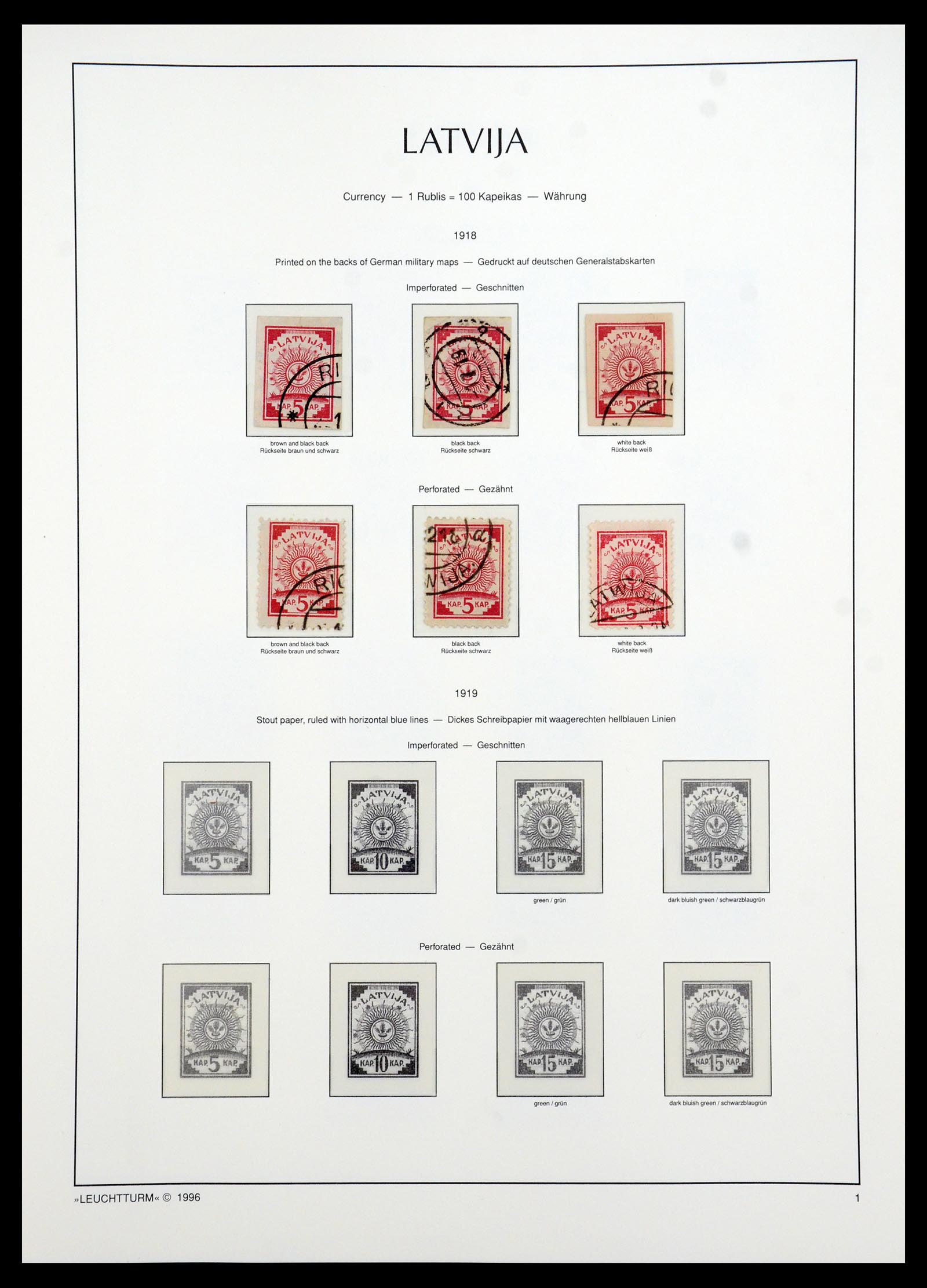 35349 001 - Postzegelverzameling 35349 Baltische Staten 1918-1940.