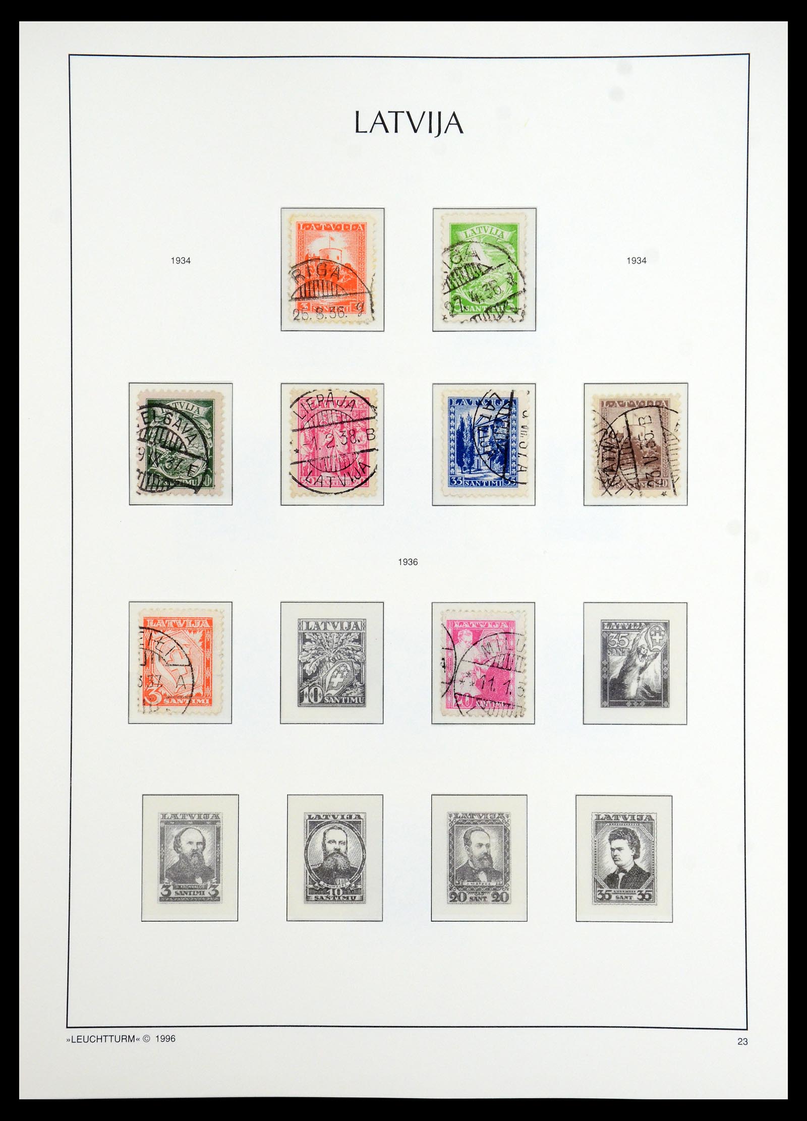 35349 028 - Postzegelverzameling 35349 Baltische Staten 1918-1940.