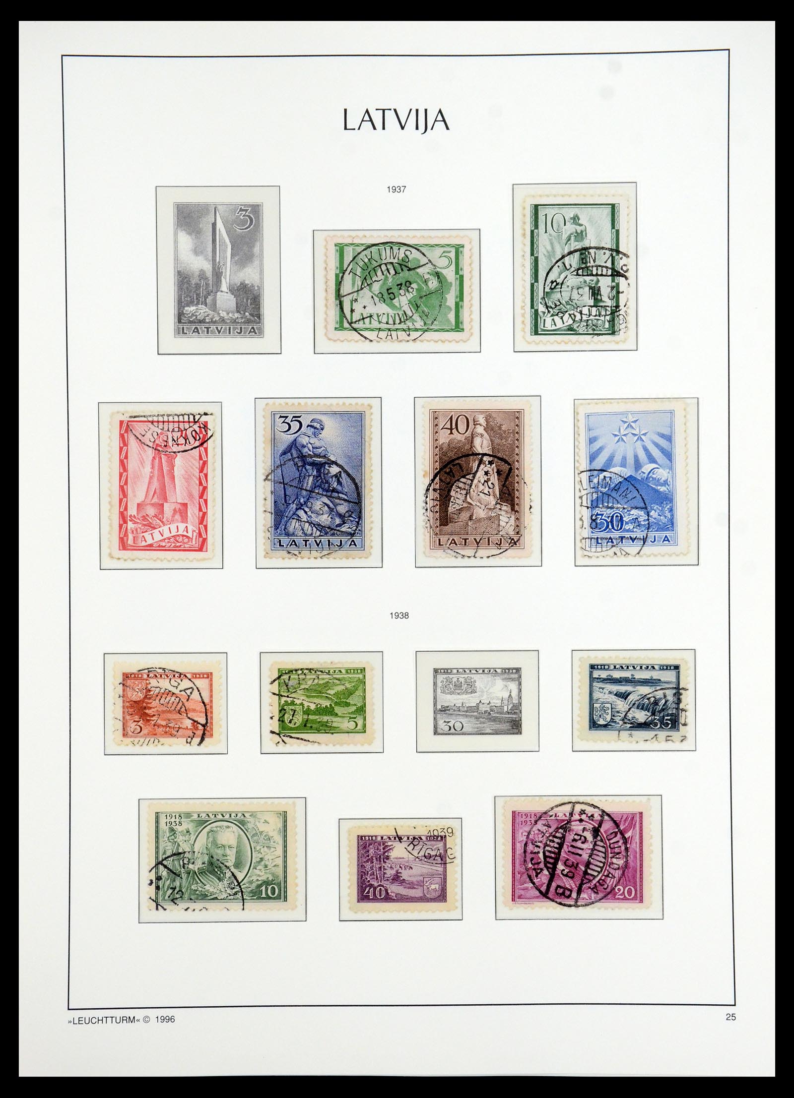35349 030 - Postzegelverzameling 35349 Baltische Staten 1918-1940.