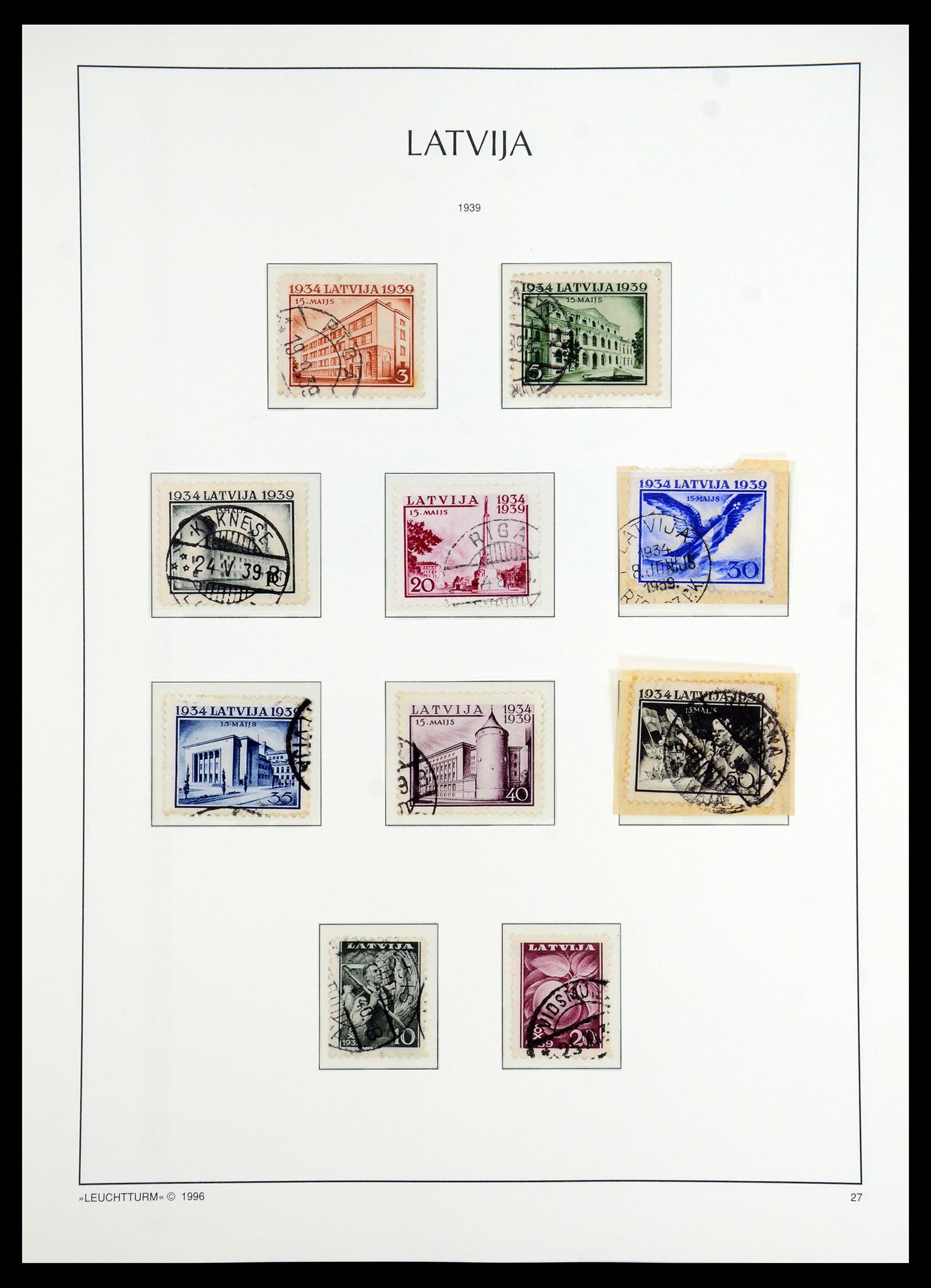 35349 032 - Postzegelverzameling 35349 Baltische Staten 1918-1940.