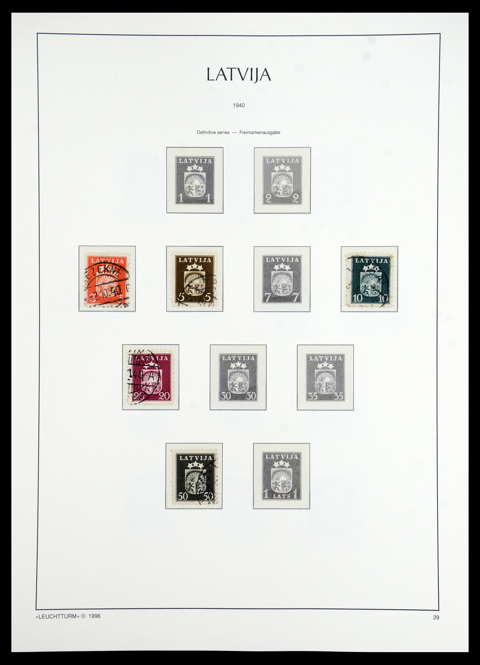 35349 034 - Postzegelverzameling 35349 Baltische Staten 1918-1940.