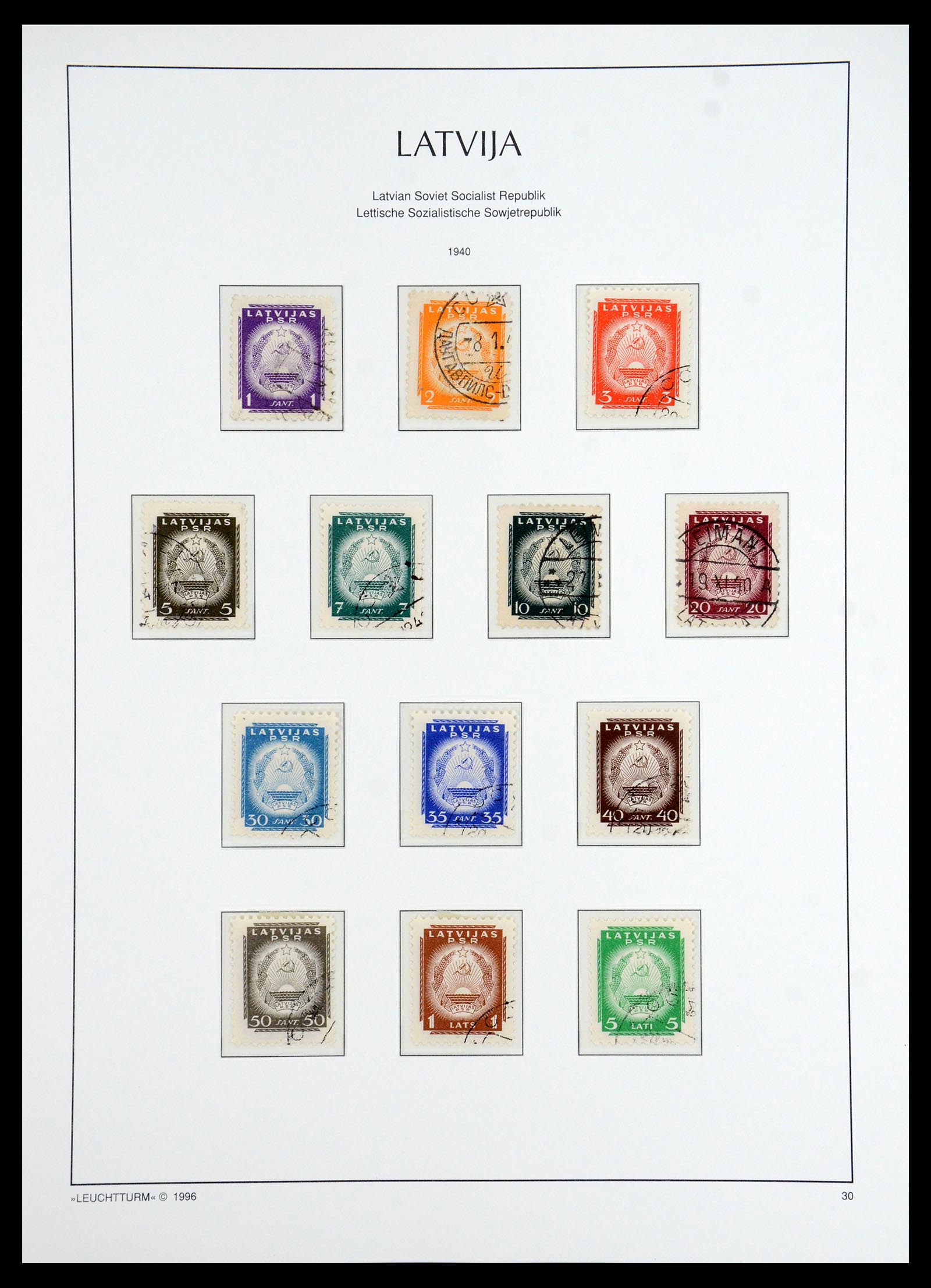 35349 035 - Postzegelverzameling 35349 Baltische Staten 1918-1940.