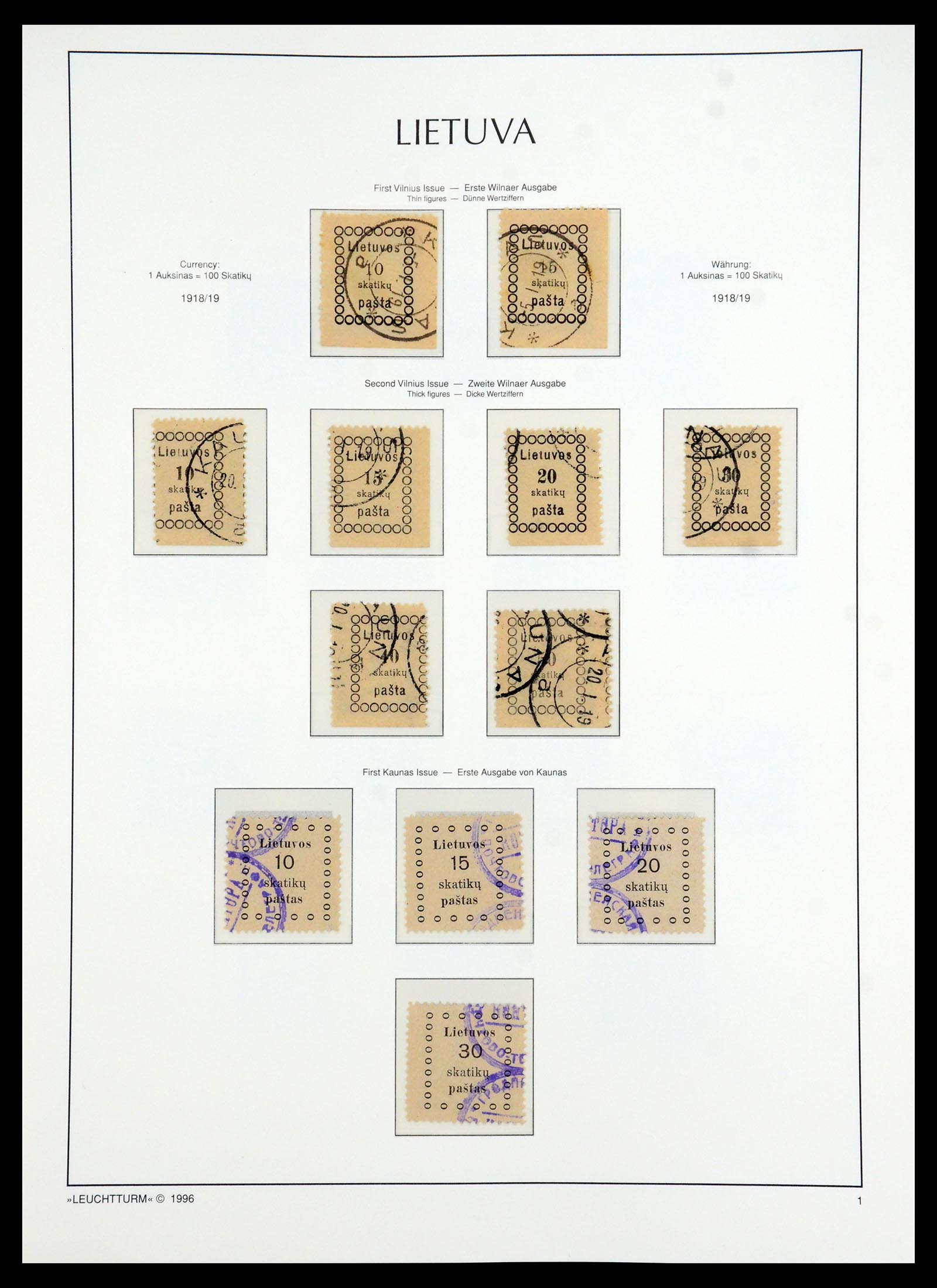 35349 036 - Postzegelverzameling 35349 Baltische Staten 1918-1940.