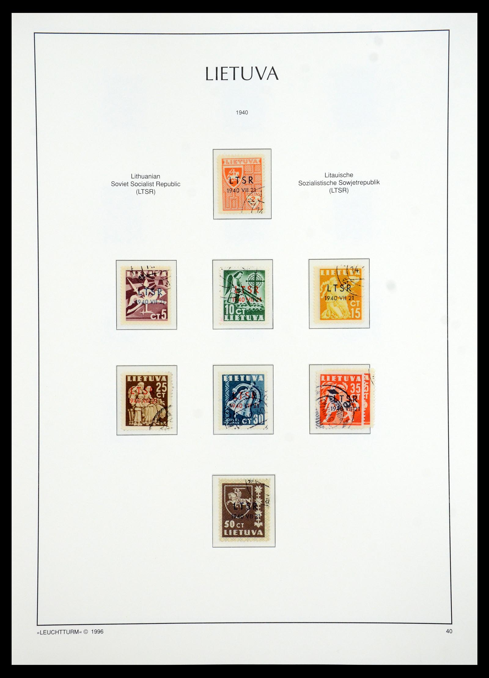 35349 080 - Stamp Collection 35349 Baltic States 1918-1940.