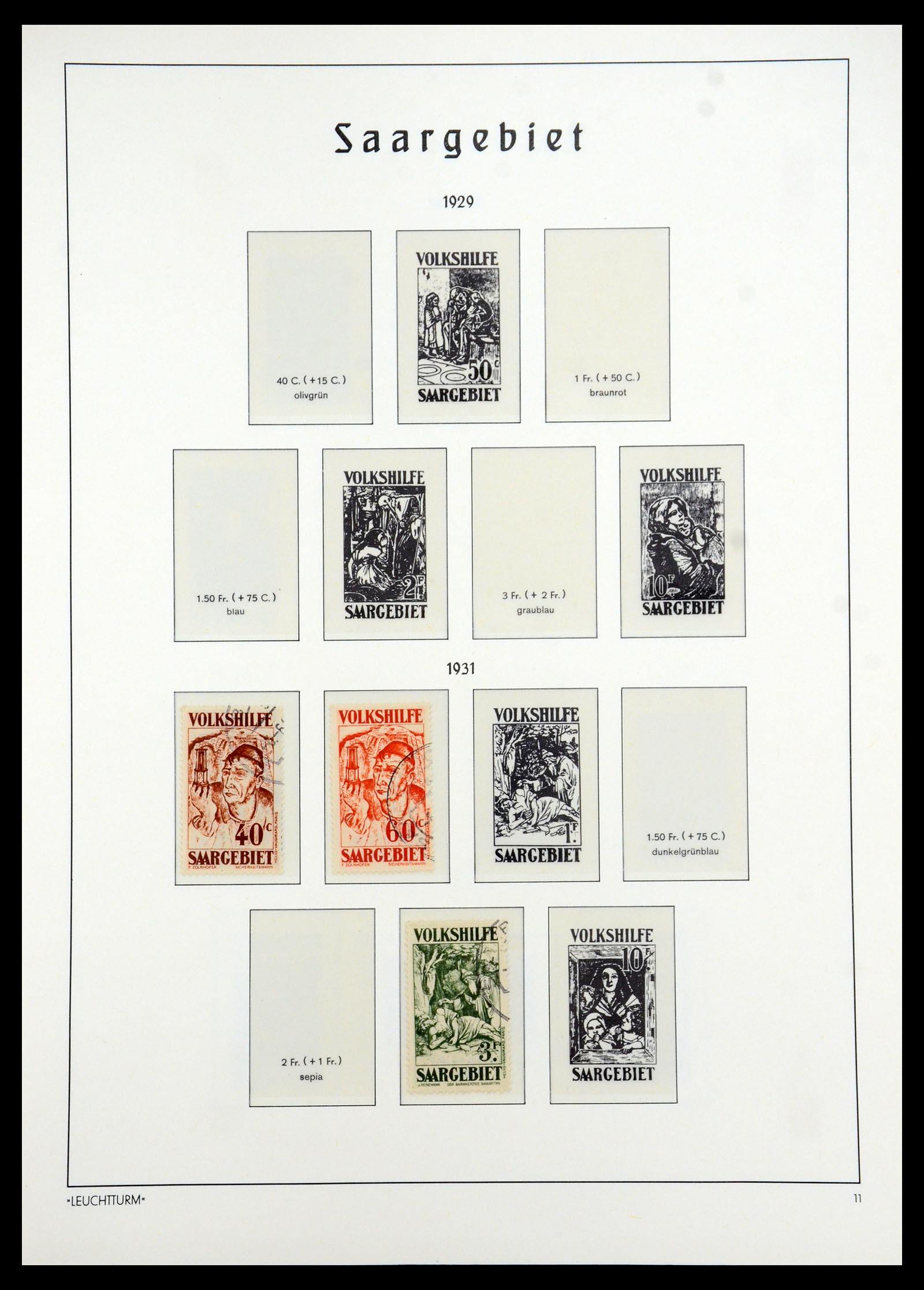 35350 010 - Postzegelverzameling 35350 Saar 1920-1959.