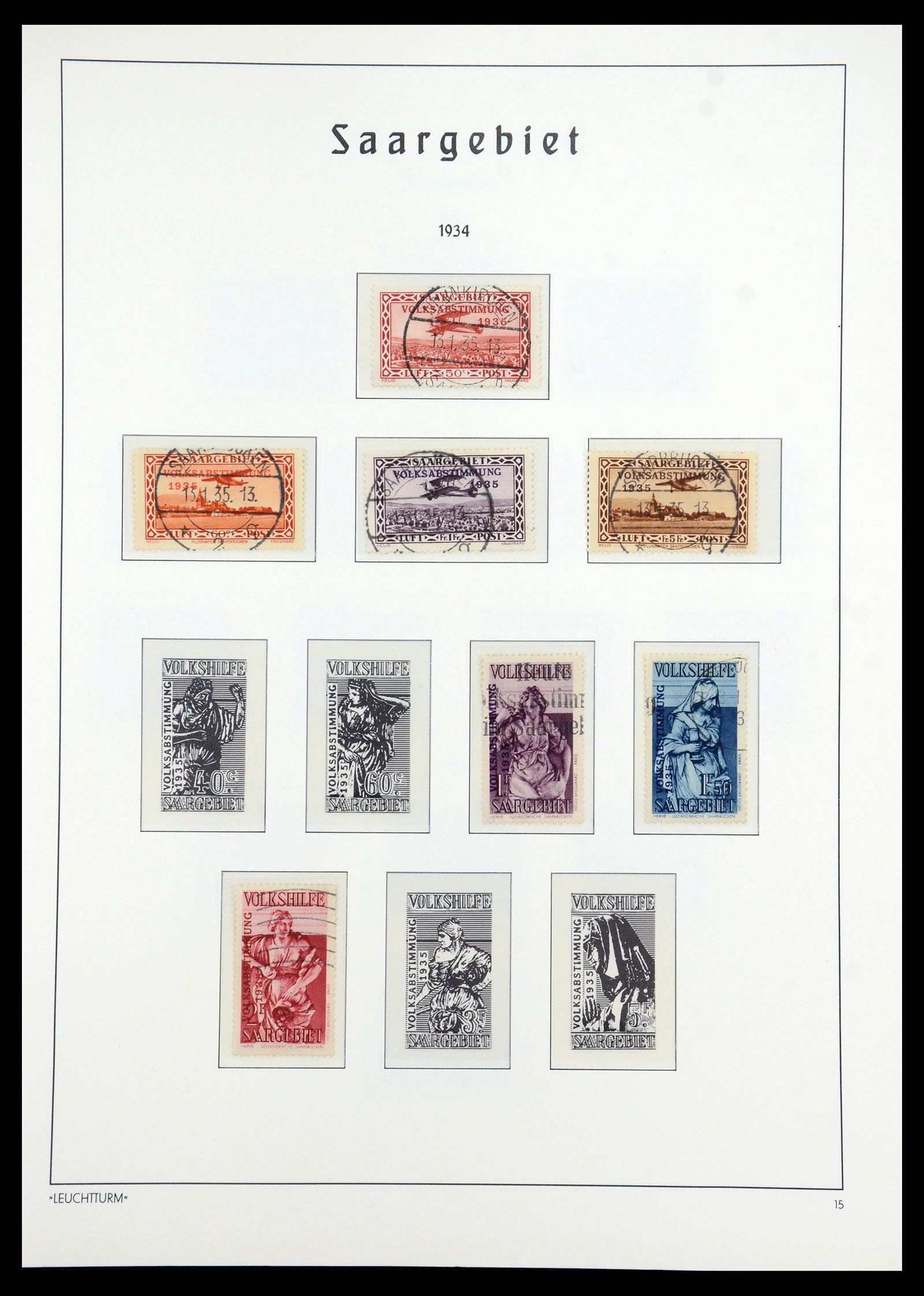 35350 012 - Postzegelverzameling 35350 Saar 1920-1959.