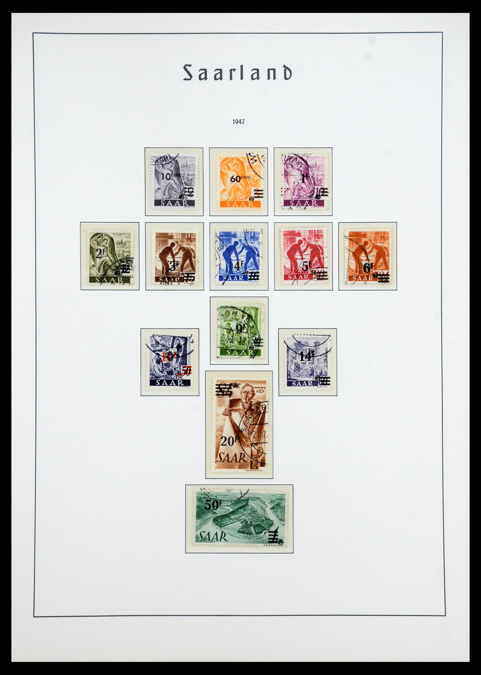 35350 016 - Postzegelverzameling 35350 Saar 1920-1959.