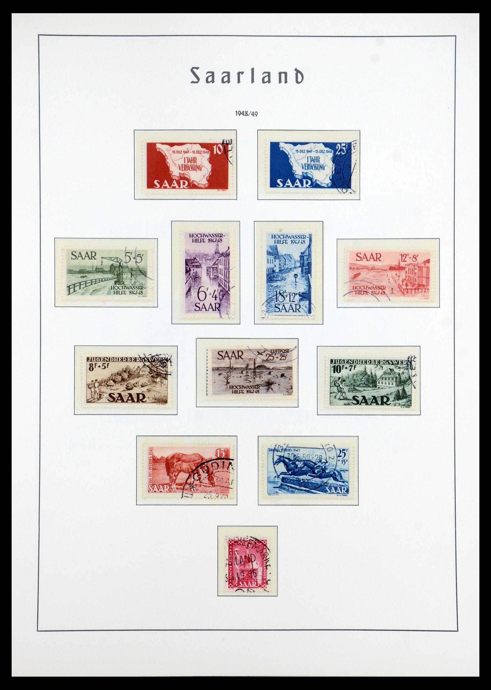35350 019 - Postzegelverzameling 35350 Saar 1920-1959.