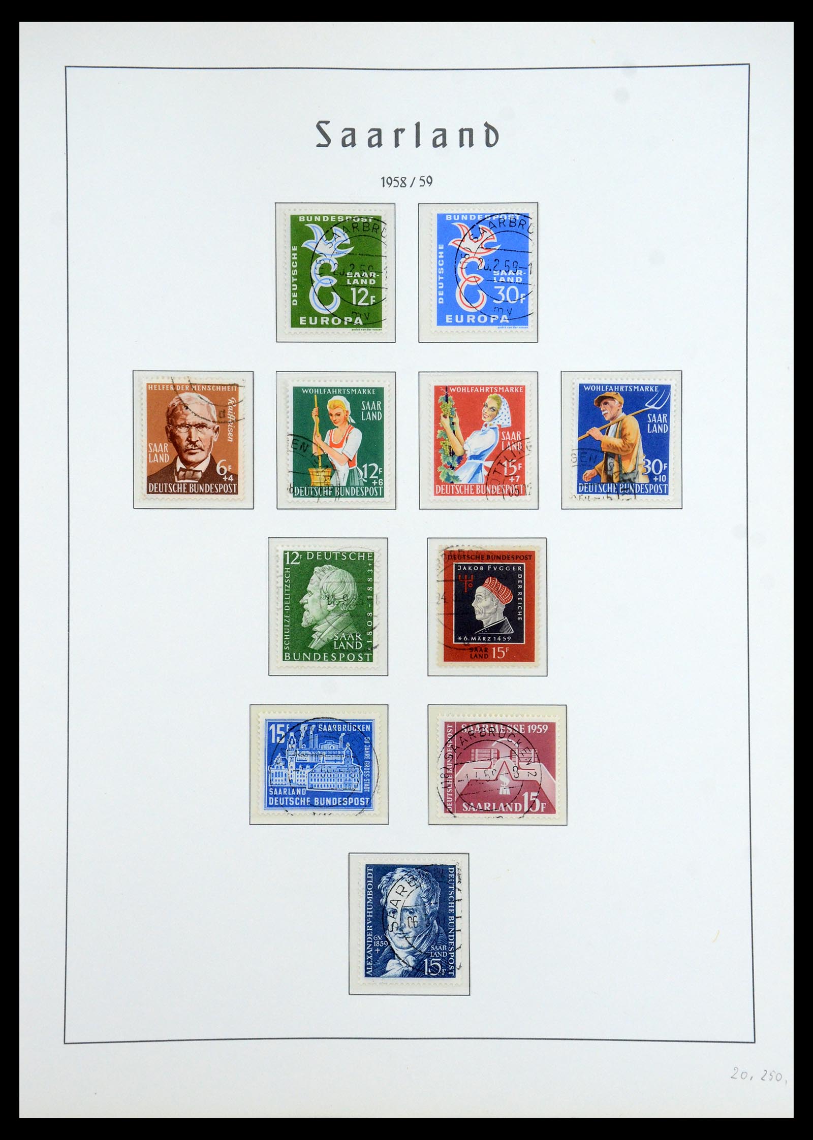 35350 039 - Stamp Collection 35350 Saar 1920-1959.