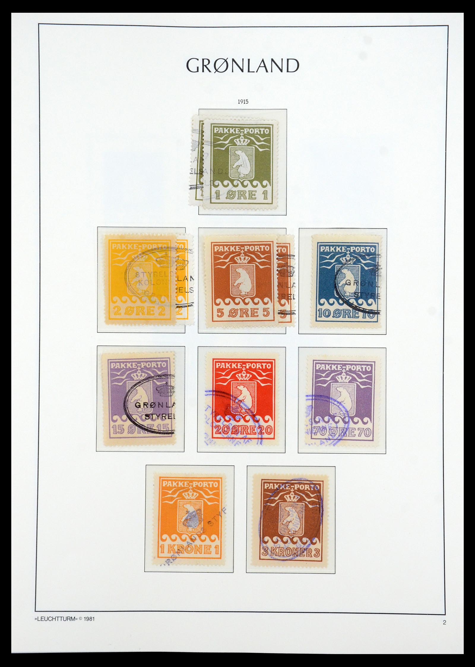 35351 001 - Postzegelverzameling 35351 Groenland 1911-1990.