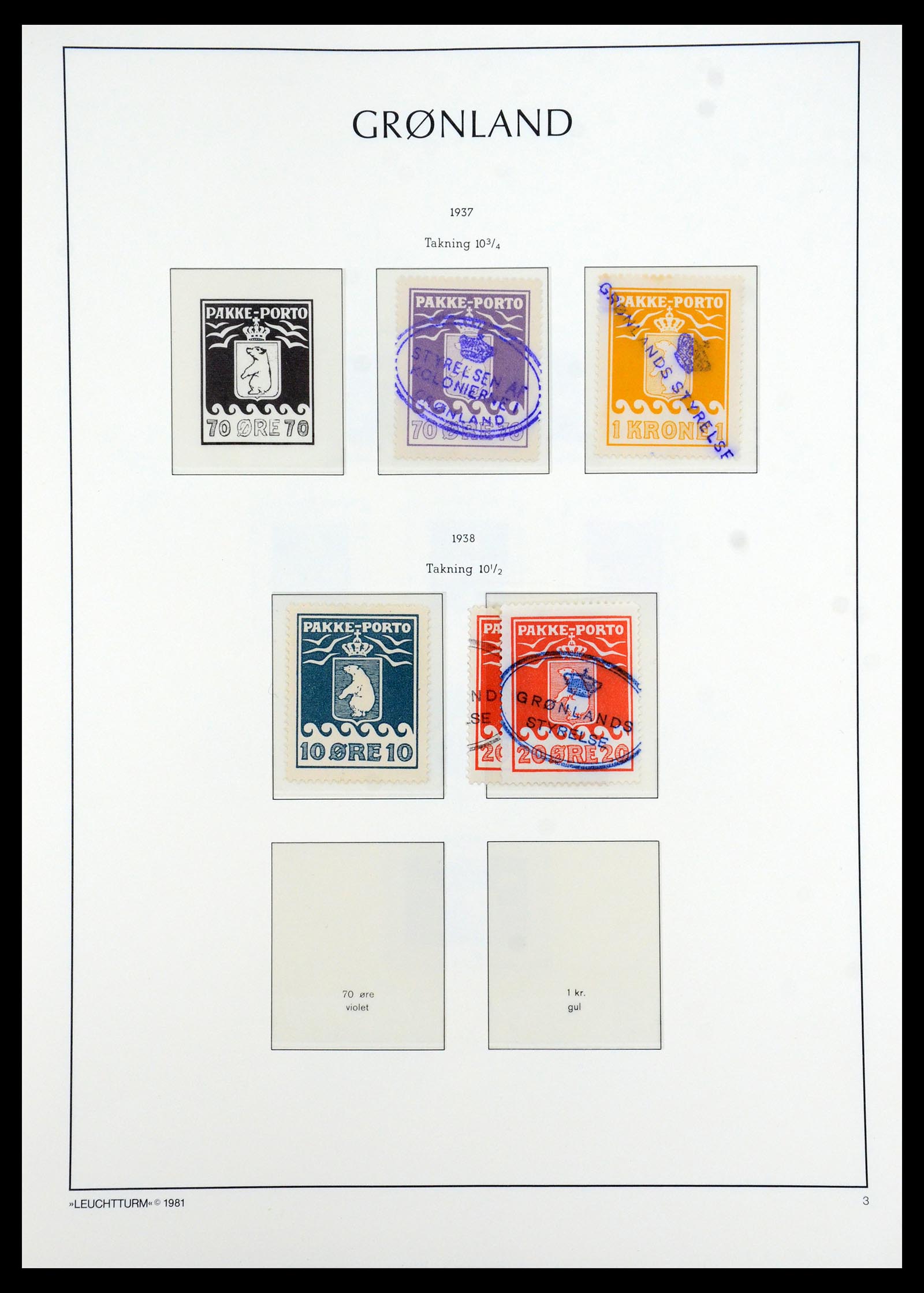 35351 002 - Postzegelverzameling 35351 Groenland 1911-1990.