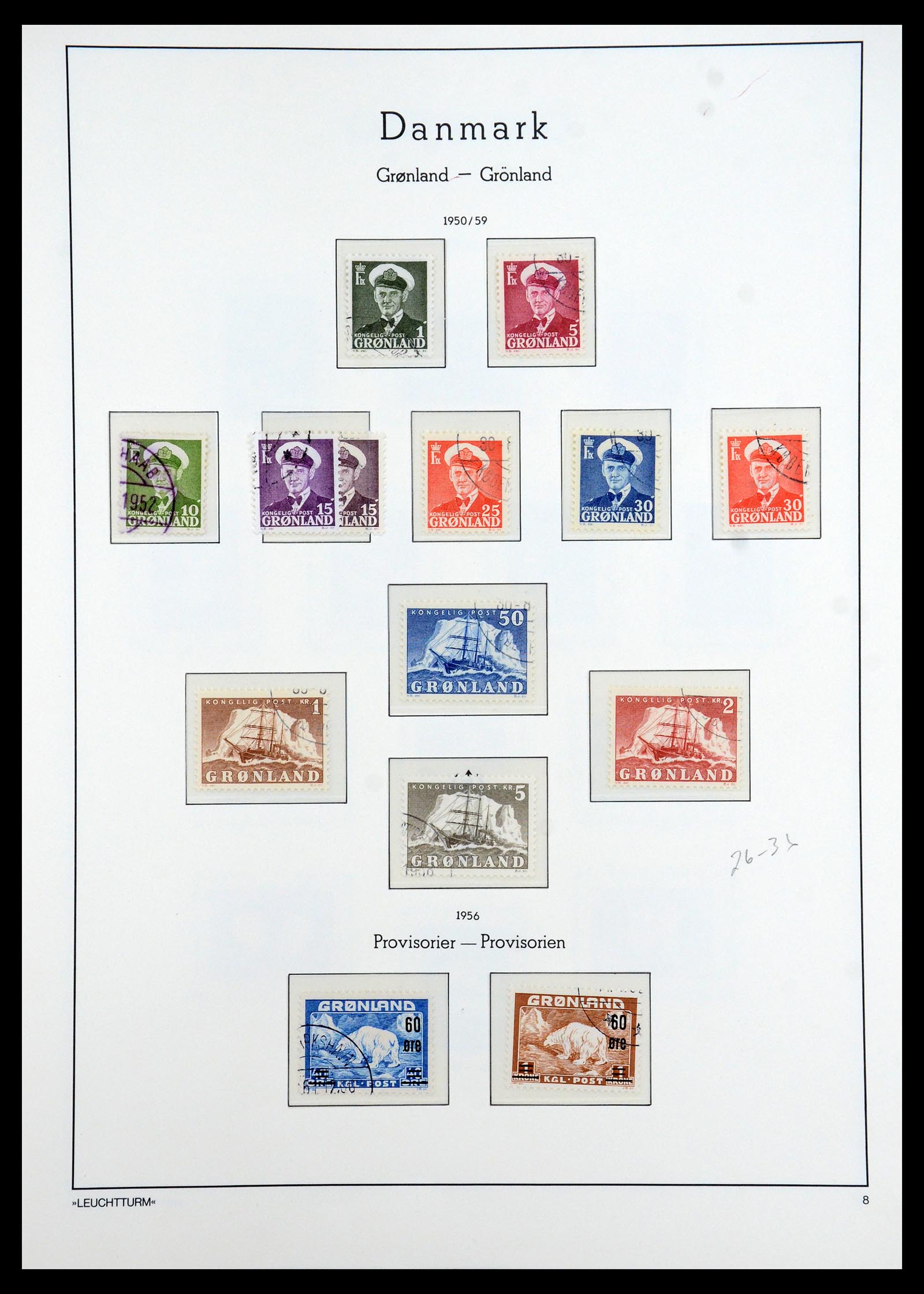 35351 005 - Postzegelverzameling 35351 Groenland 1911-1990.