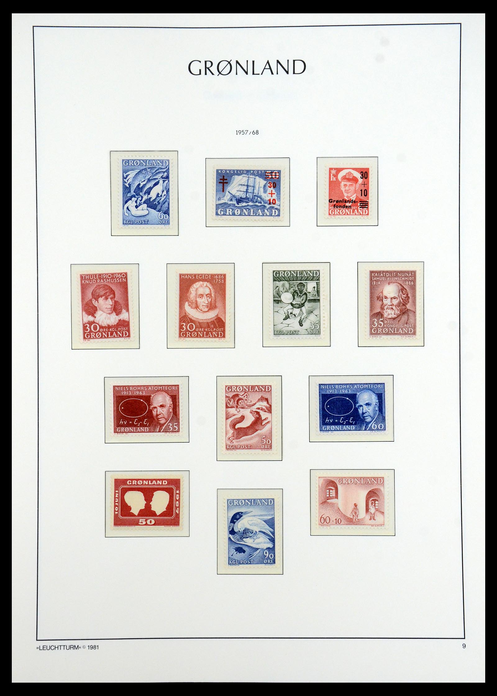 35351 006 - Postzegelverzameling 35351 Groenland 1911-1990.