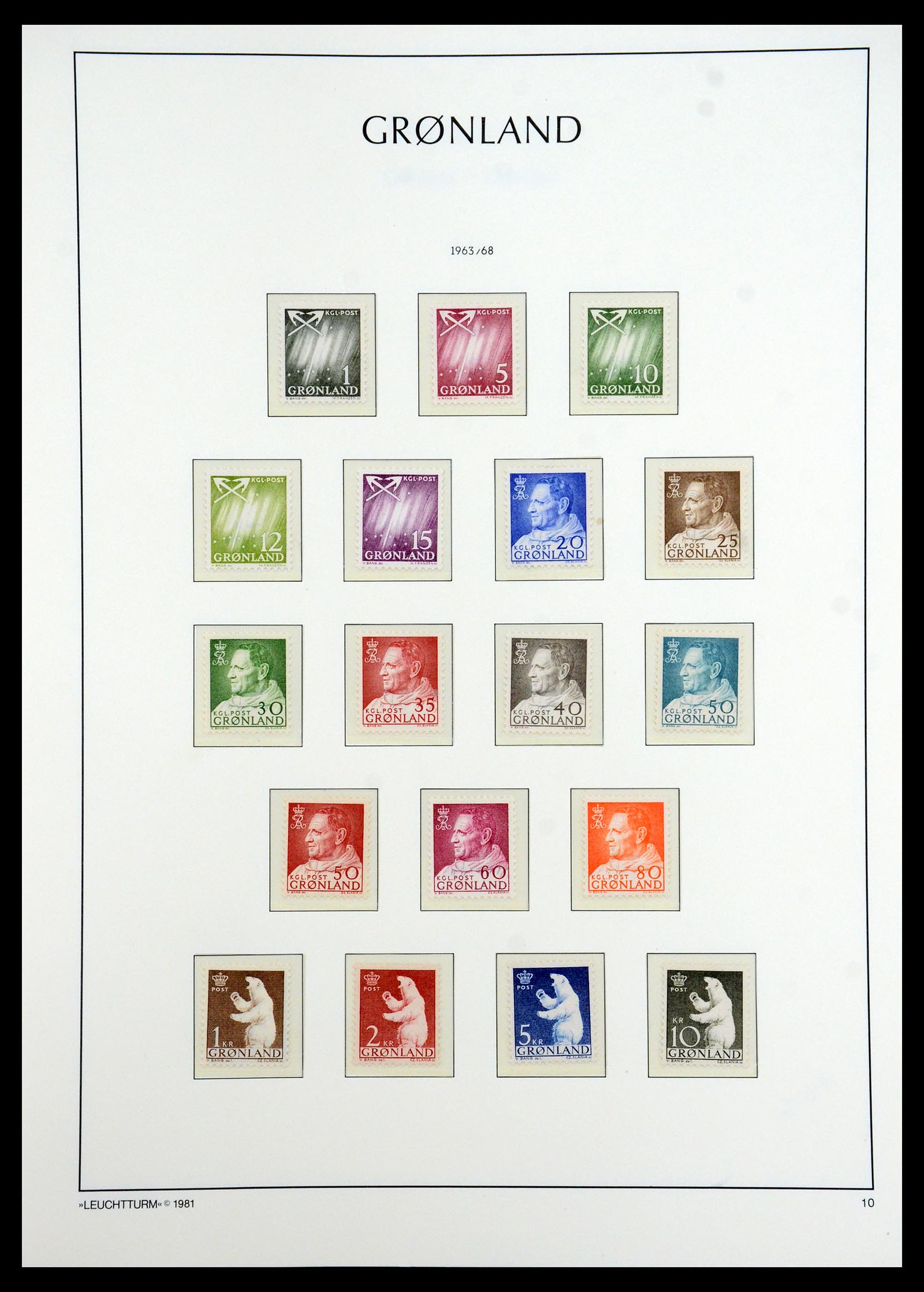 35351 008 - Postzegelverzameling 35351 Groenland 1911-1990.