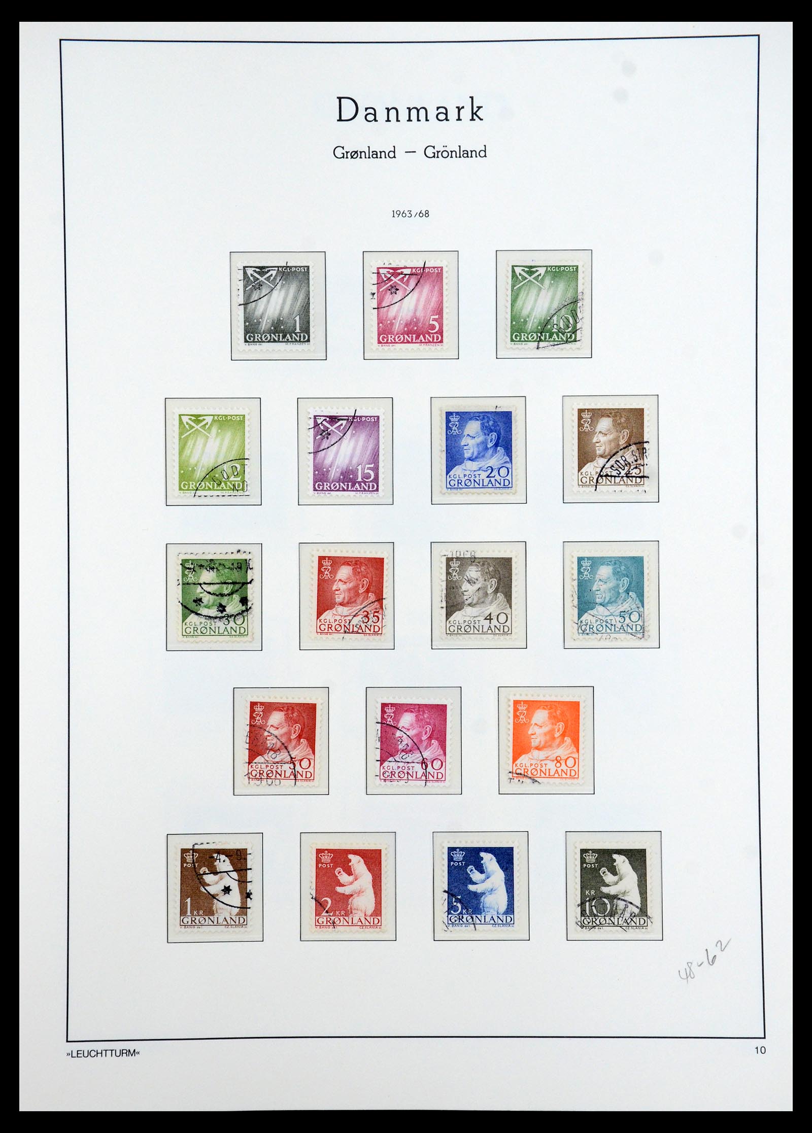 35351 009 - Postzegelverzameling 35351 Groenland 1911-1990.