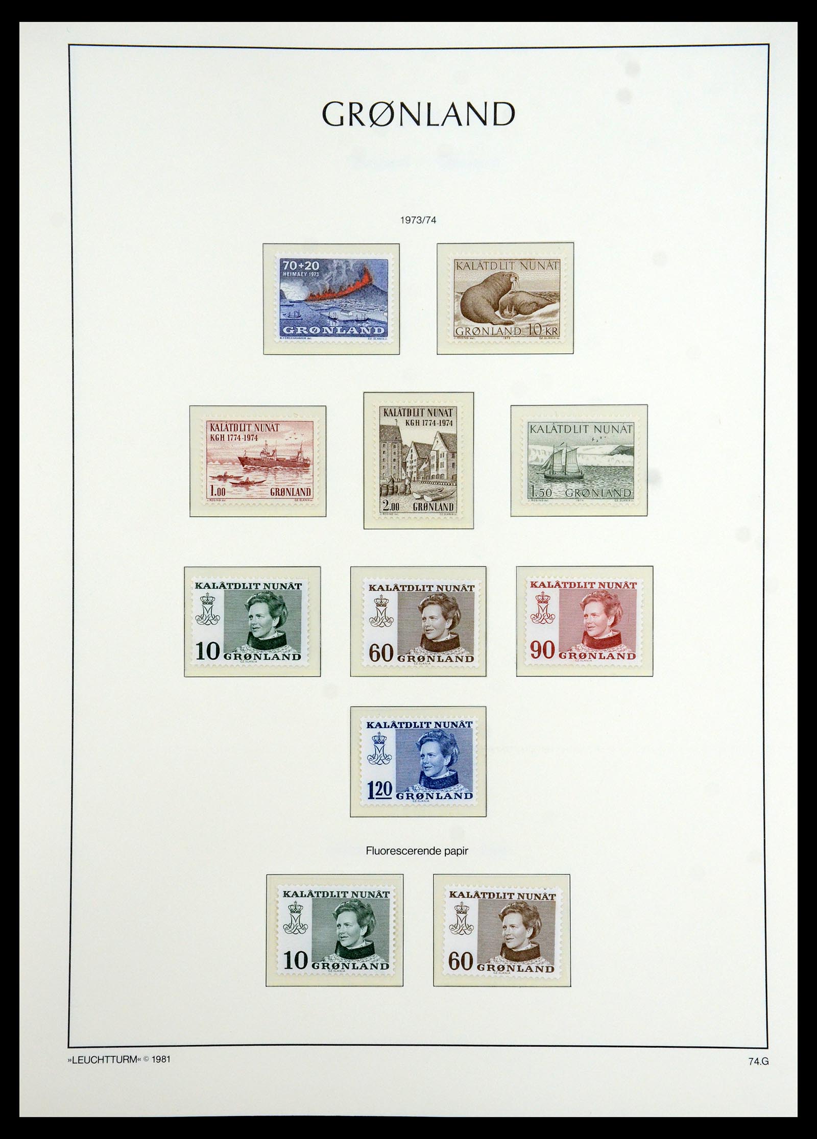 35351 012 - Postzegelverzameling 35351 Groenland 1911-1990.