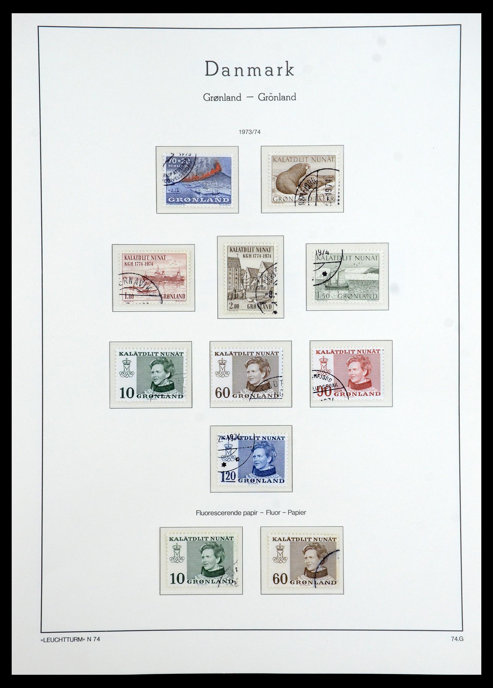 35351 013 - Postzegelverzameling 35351 Groenland 1911-1990.