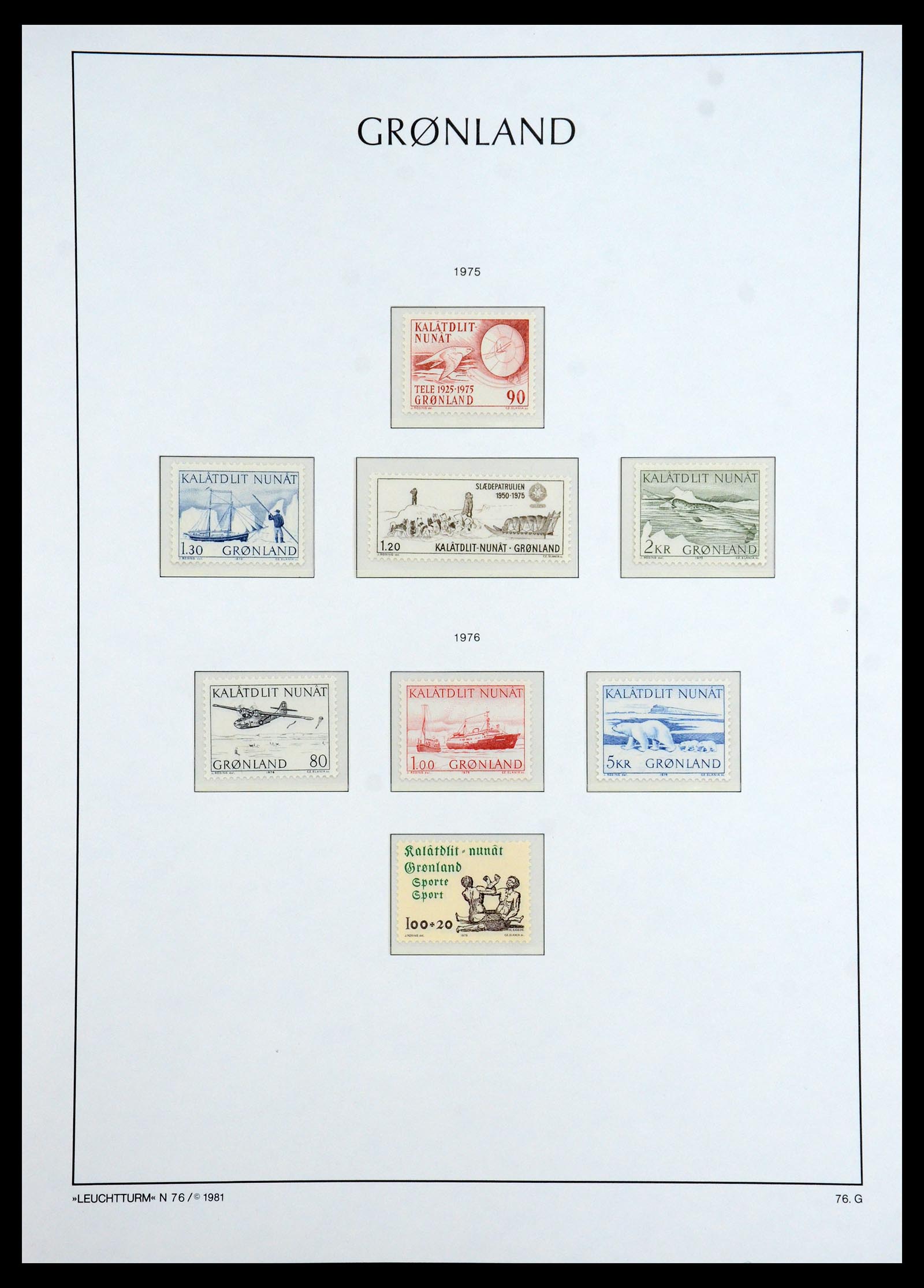 35351 014 - Postzegelverzameling 35351 Groenland 1911-1990.