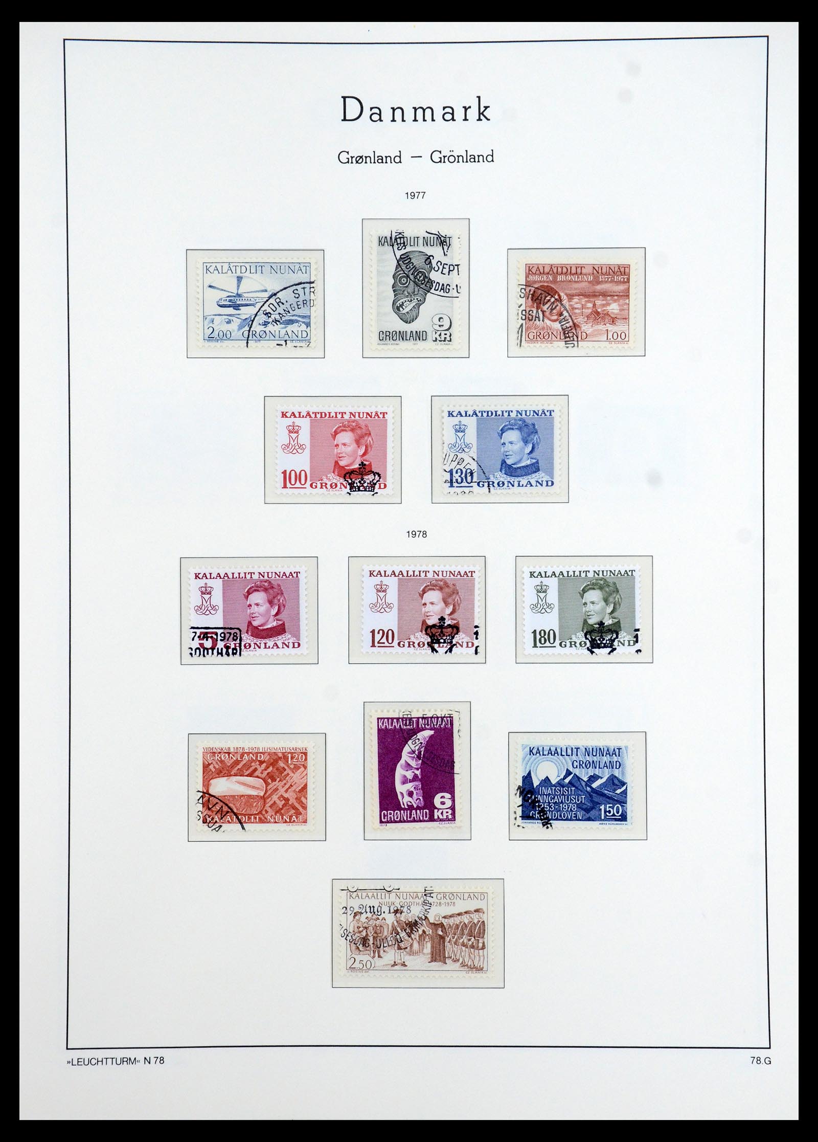 35351 017 - Postzegelverzameling 35351 Groenland 1911-1990.