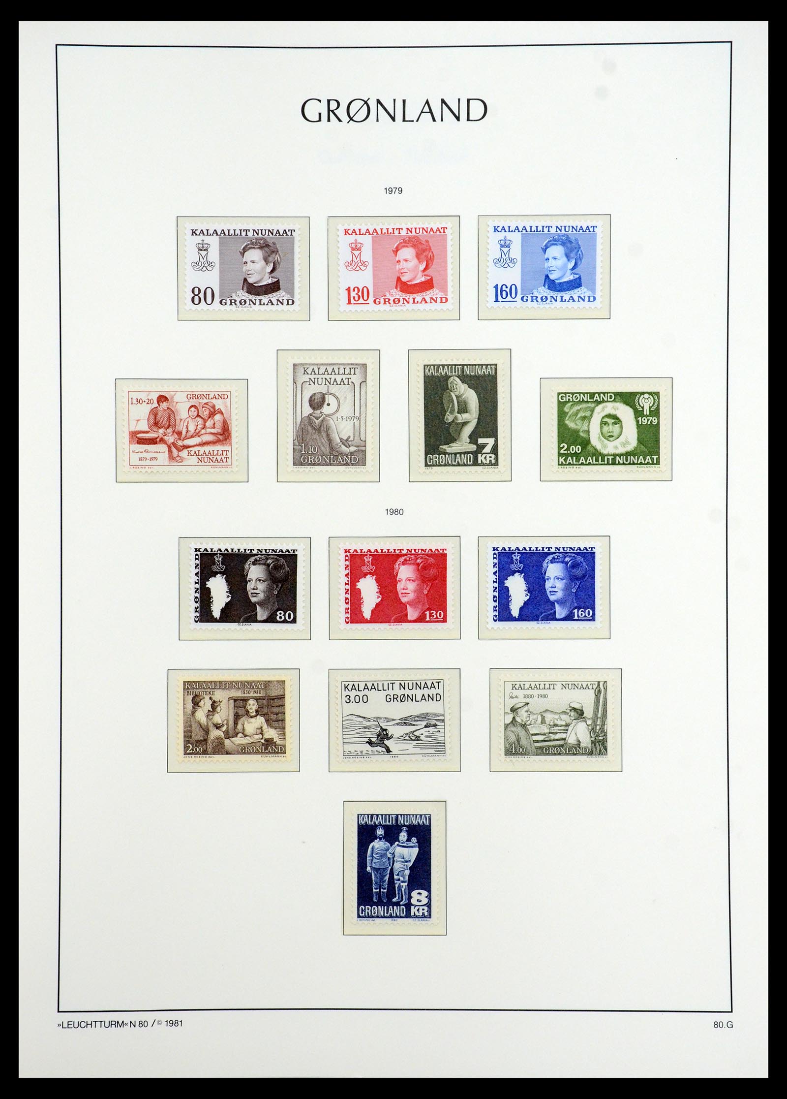 35351 018 - Postzegelverzameling 35351 Groenland 1911-1990.