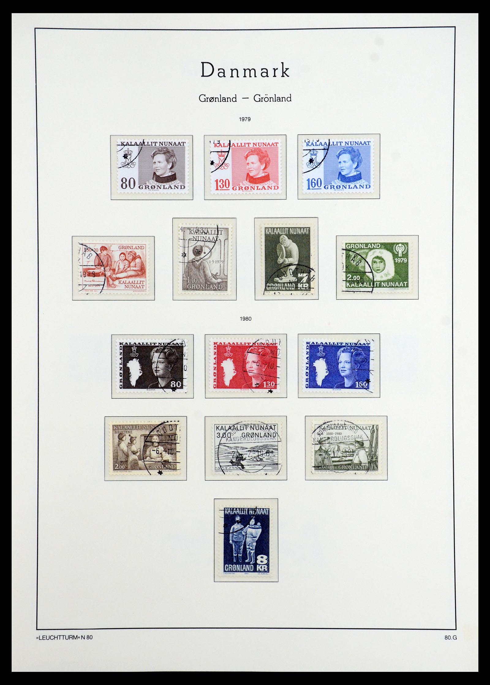 35351 019 - Postzegelverzameling 35351 Groenland 1911-1990.
