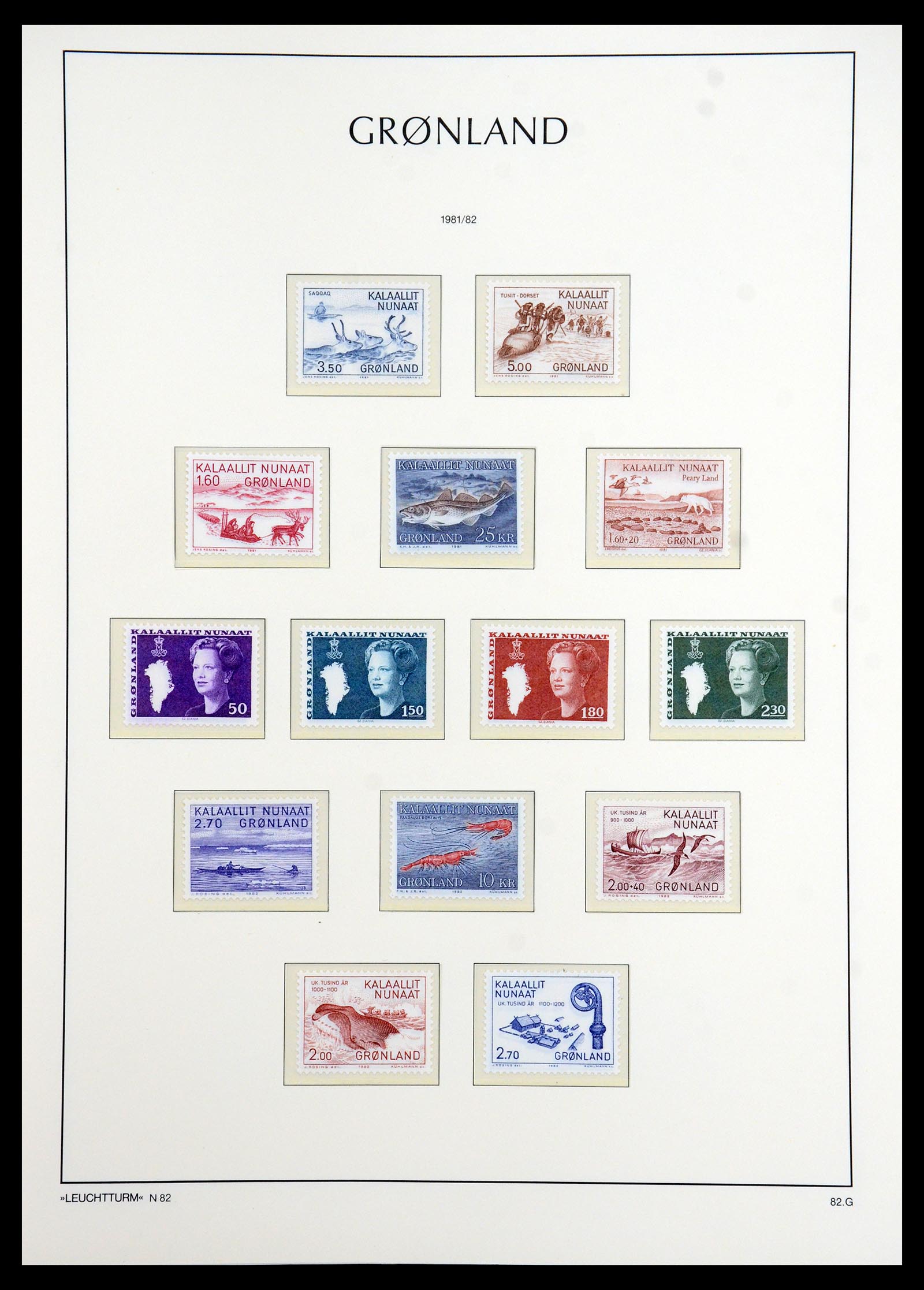 35351 020 - Postzegelverzameling 35351 Groenland 1911-1990.
