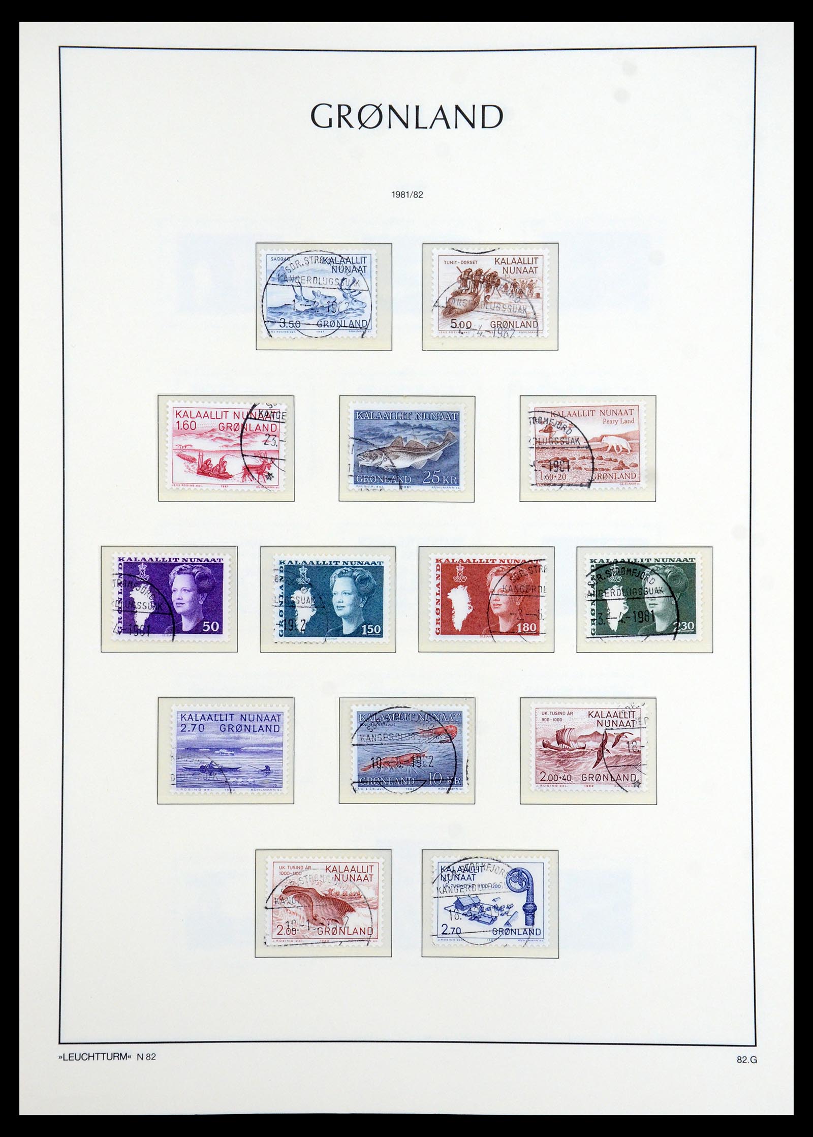 35351 021 - Postzegelverzameling 35351 Groenland 1911-1990.