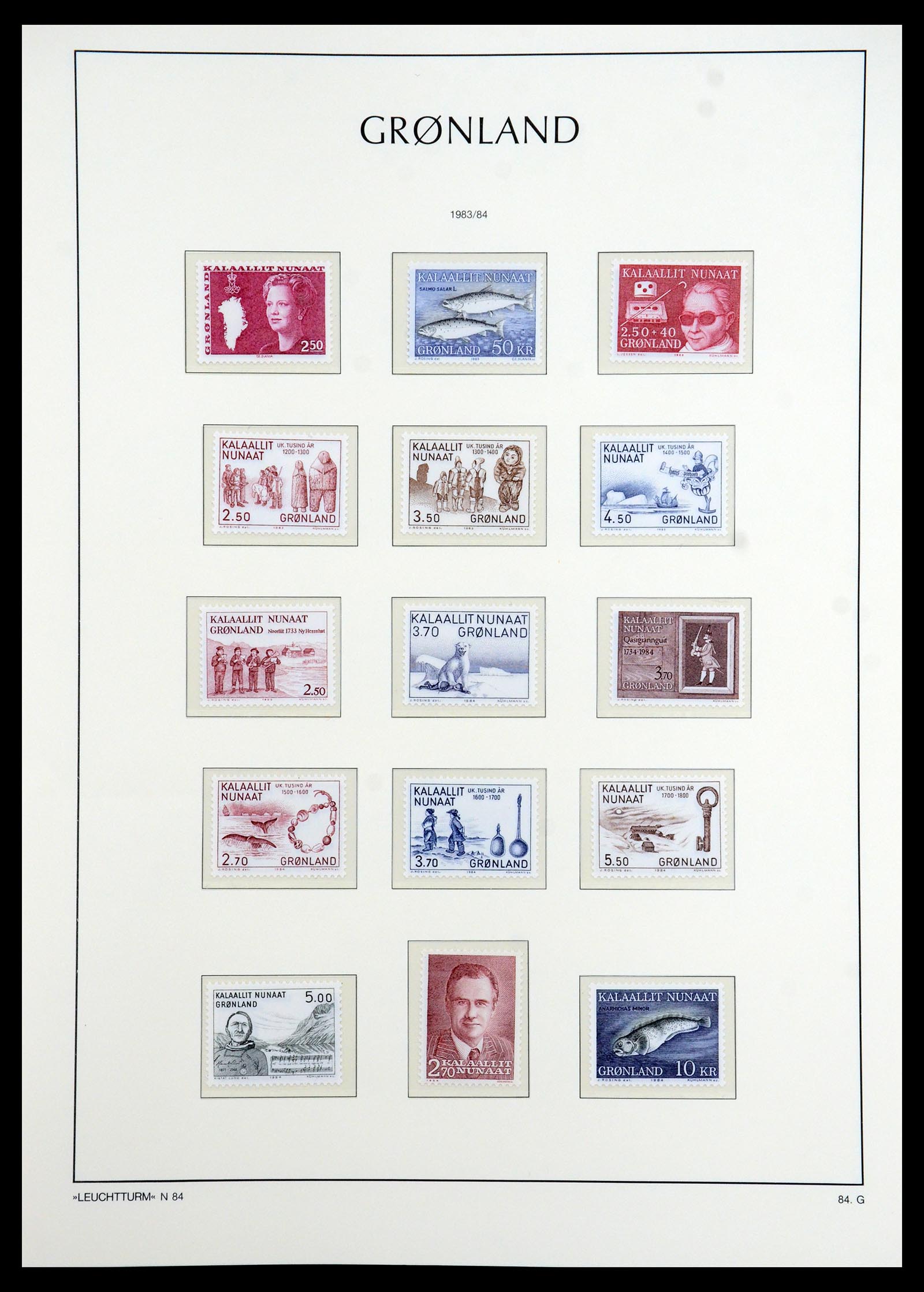 35351 022 - Postzegelverzameling 35351 Groenland 1911-1990.