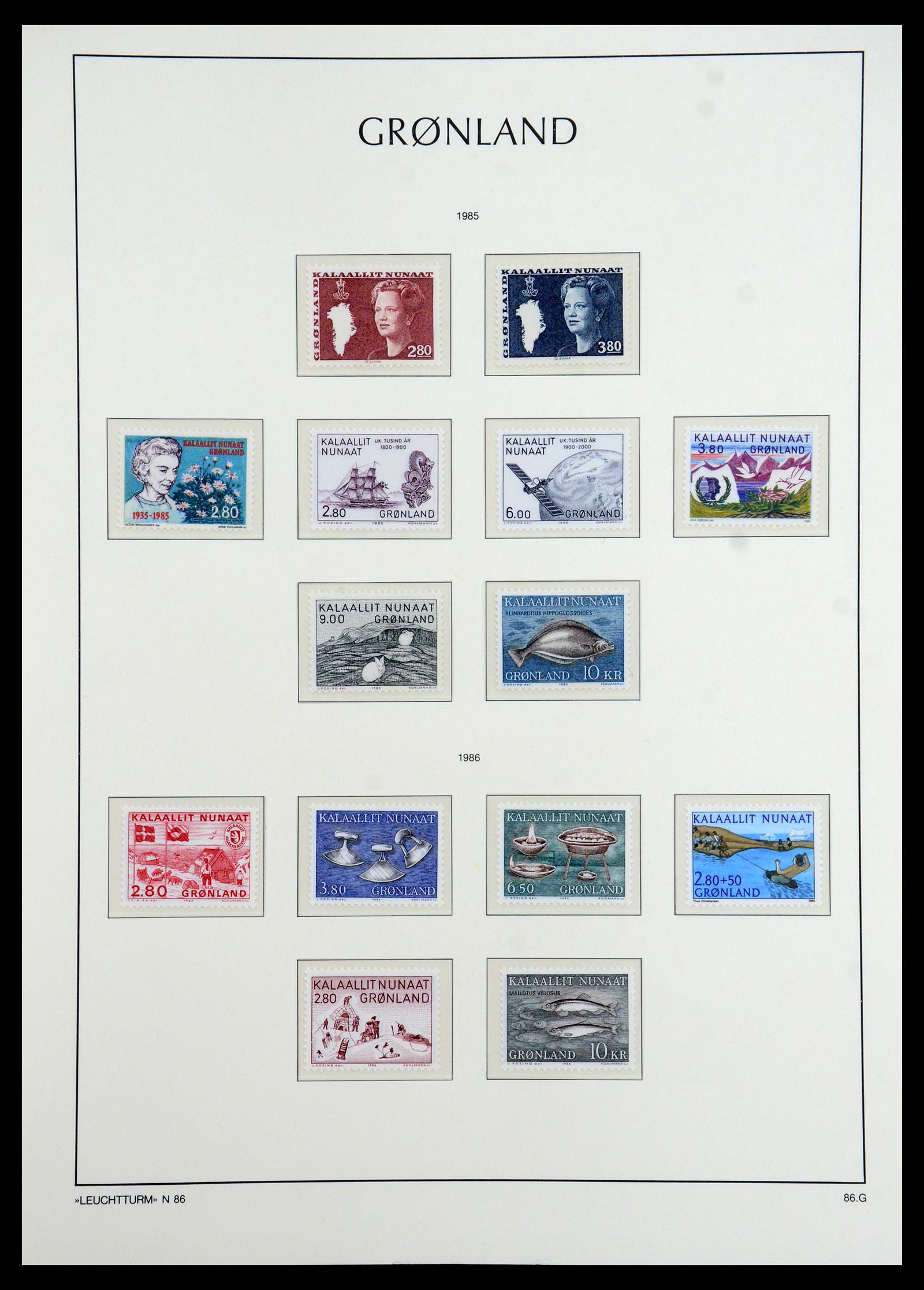 35351 024 - Postzegelverzameling 35351 Groenland 1911-1990.