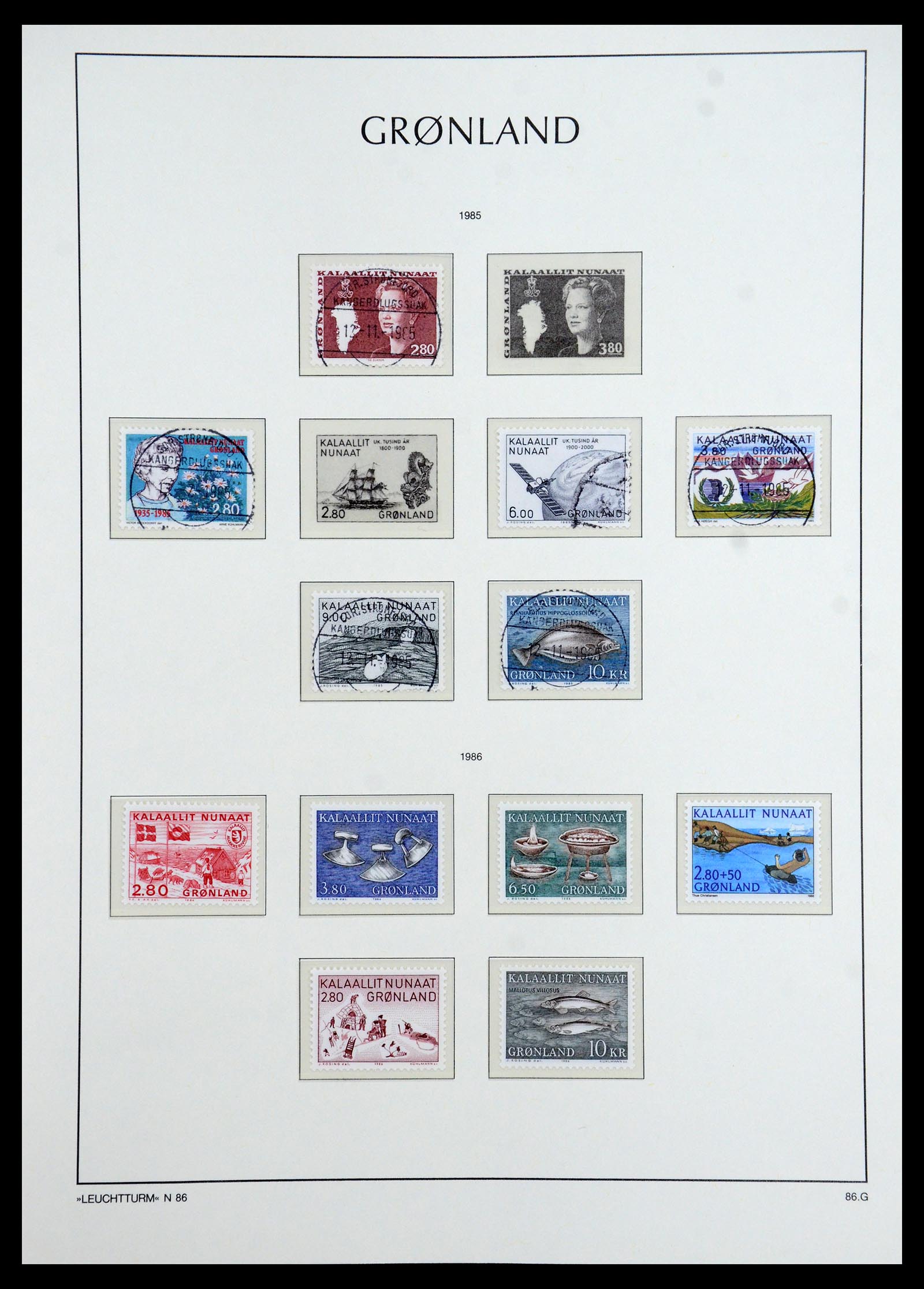 35351 025 - Postzegelverzameling 35351 Groenland 1911-1990.