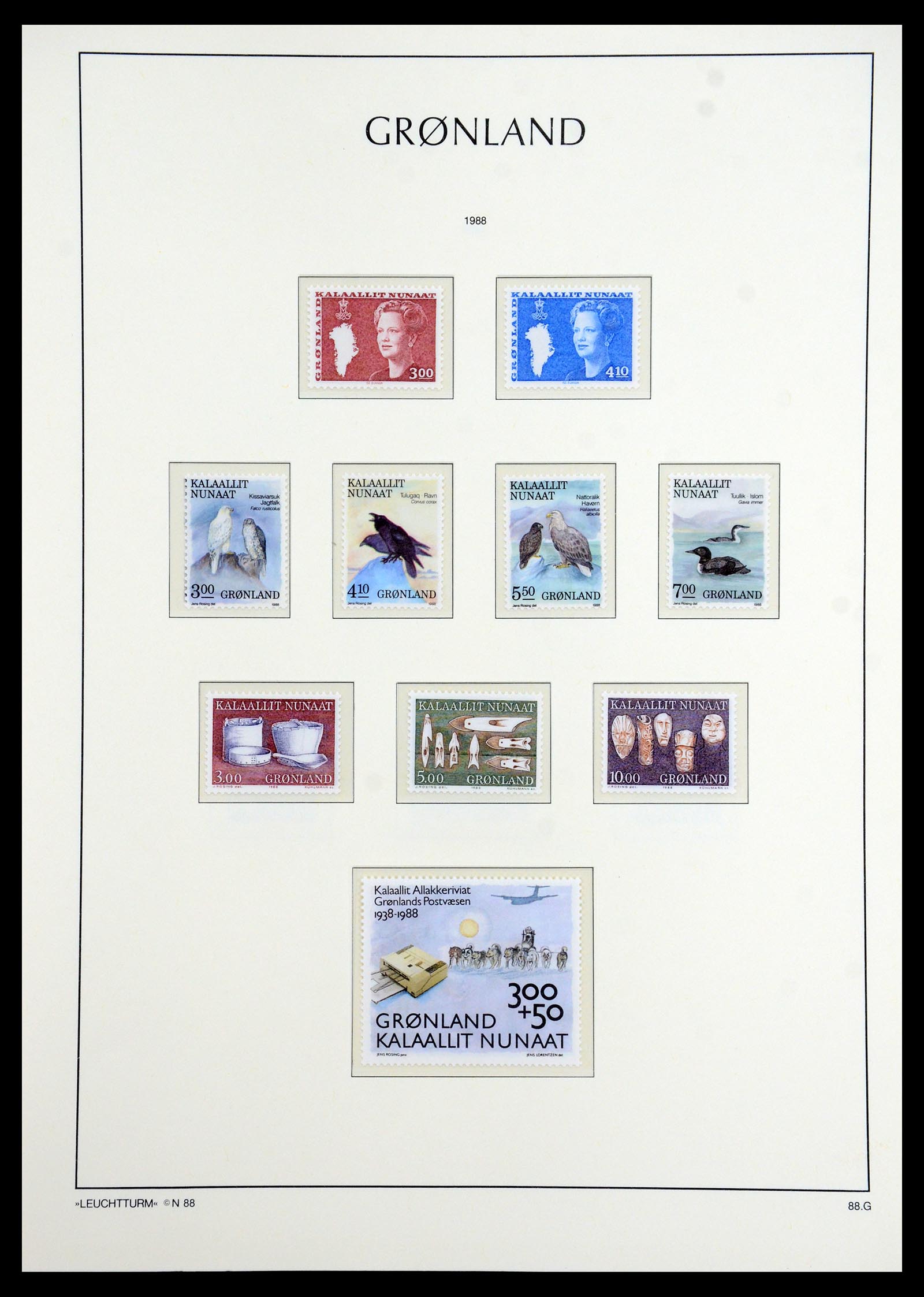35351 027 - Postzegelverzameling 35351 Groenland 1911-1990.