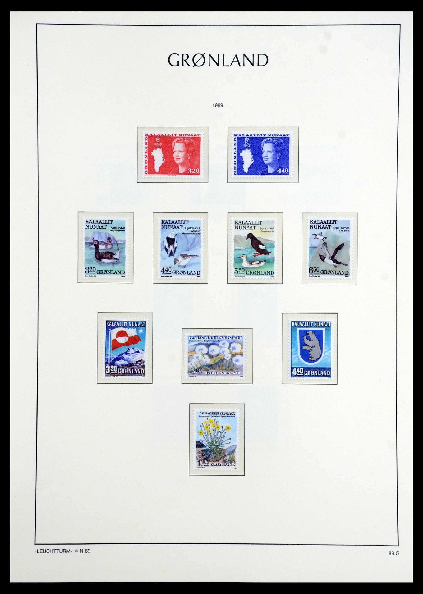 35351 028 - Postzegelverzameling 35351 Groenland 1911-1990.