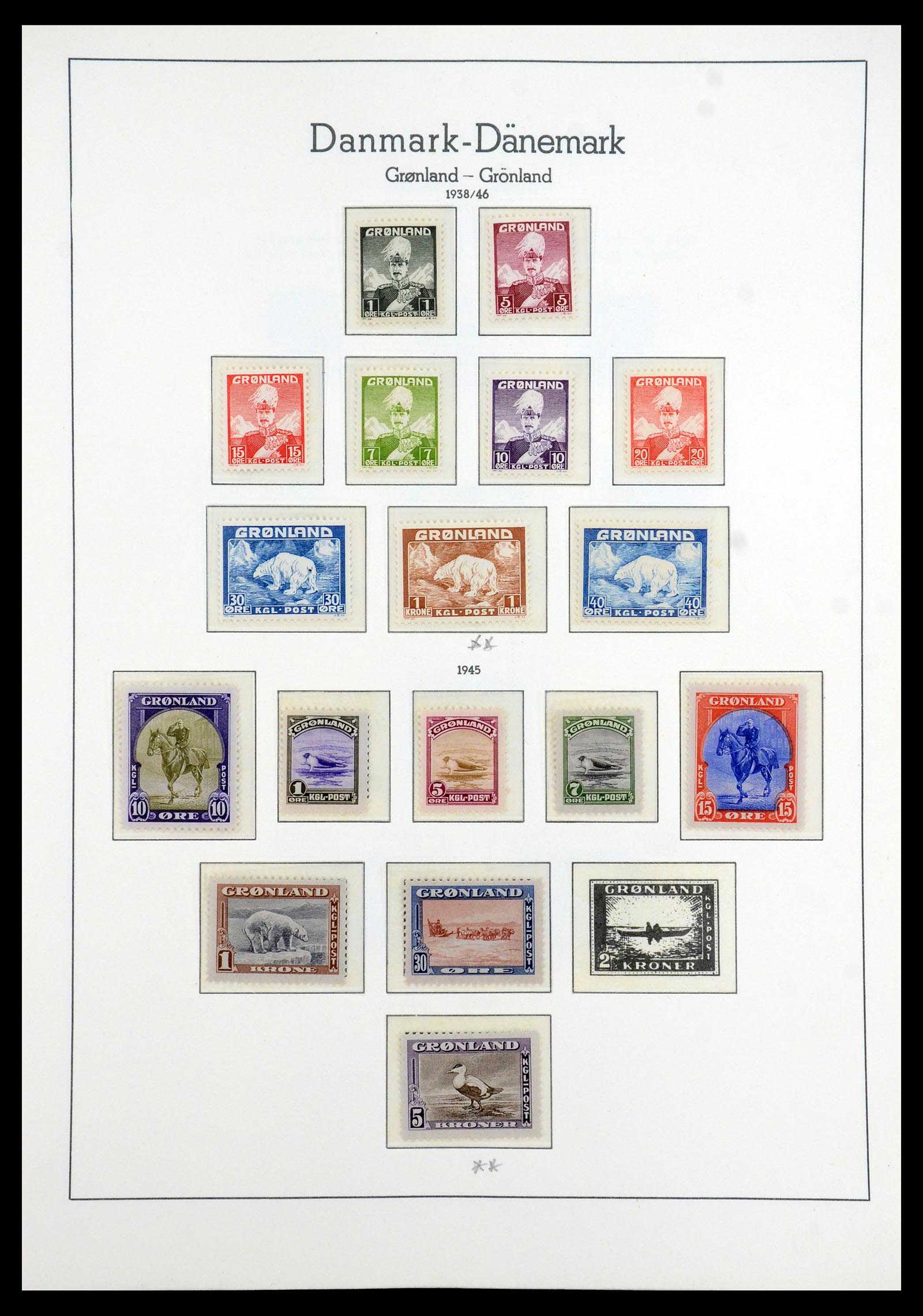 35352 003 - Postzegelverzameling 35352 Groenland 1905-1996.