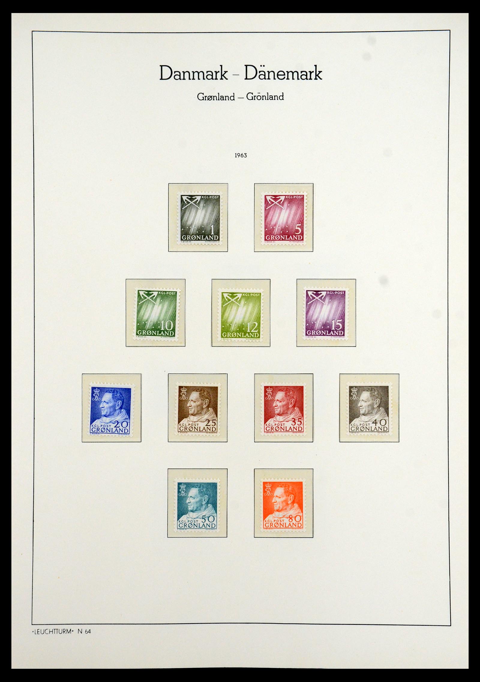 35352 007 - Postzegelverzameling 35352 Groenland 1905-1996.