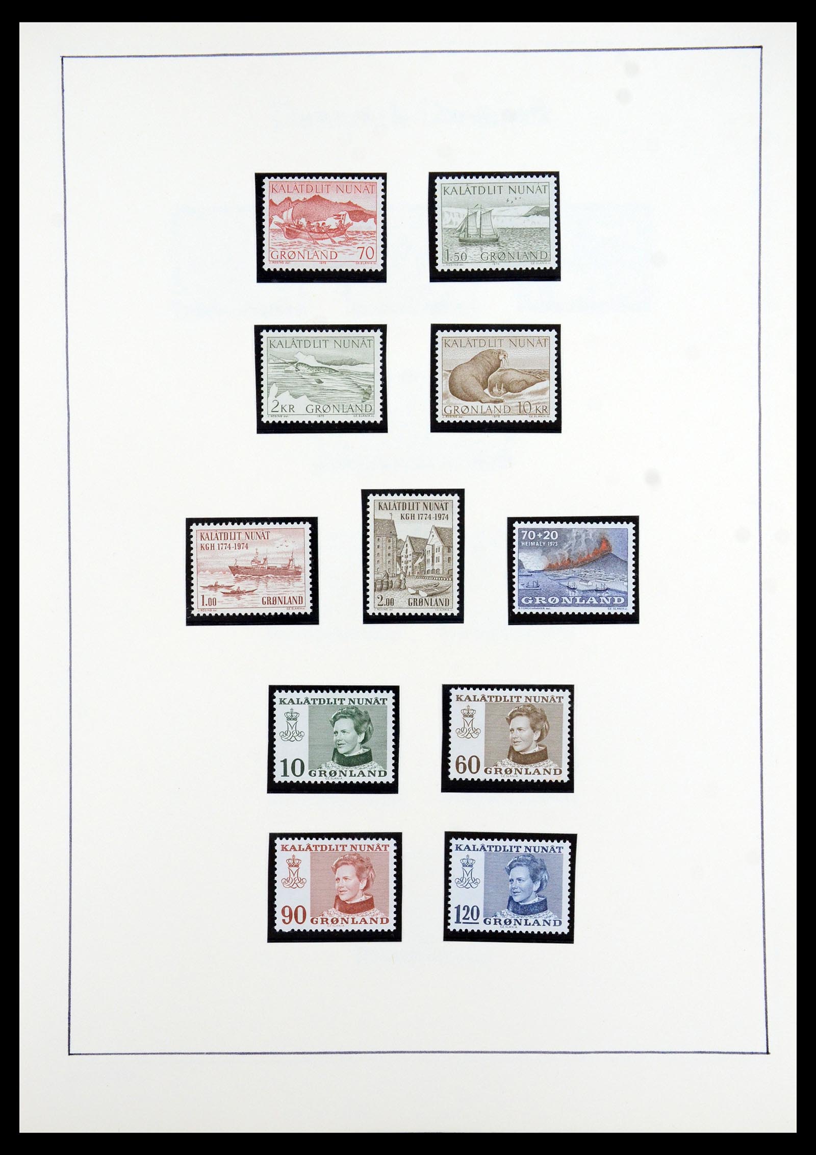 35352 012 - Postzegelverzameling 35352 Groenland 1905-1996.