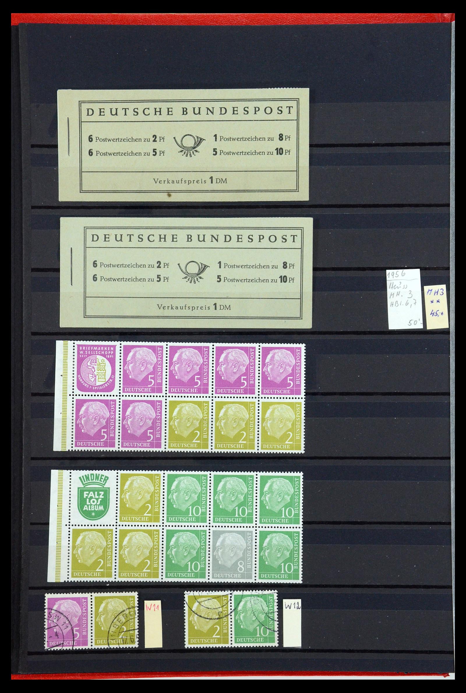 35356 002 - Stamp Collection 35356 Bundespost stamp booklets and combinations 1951-2