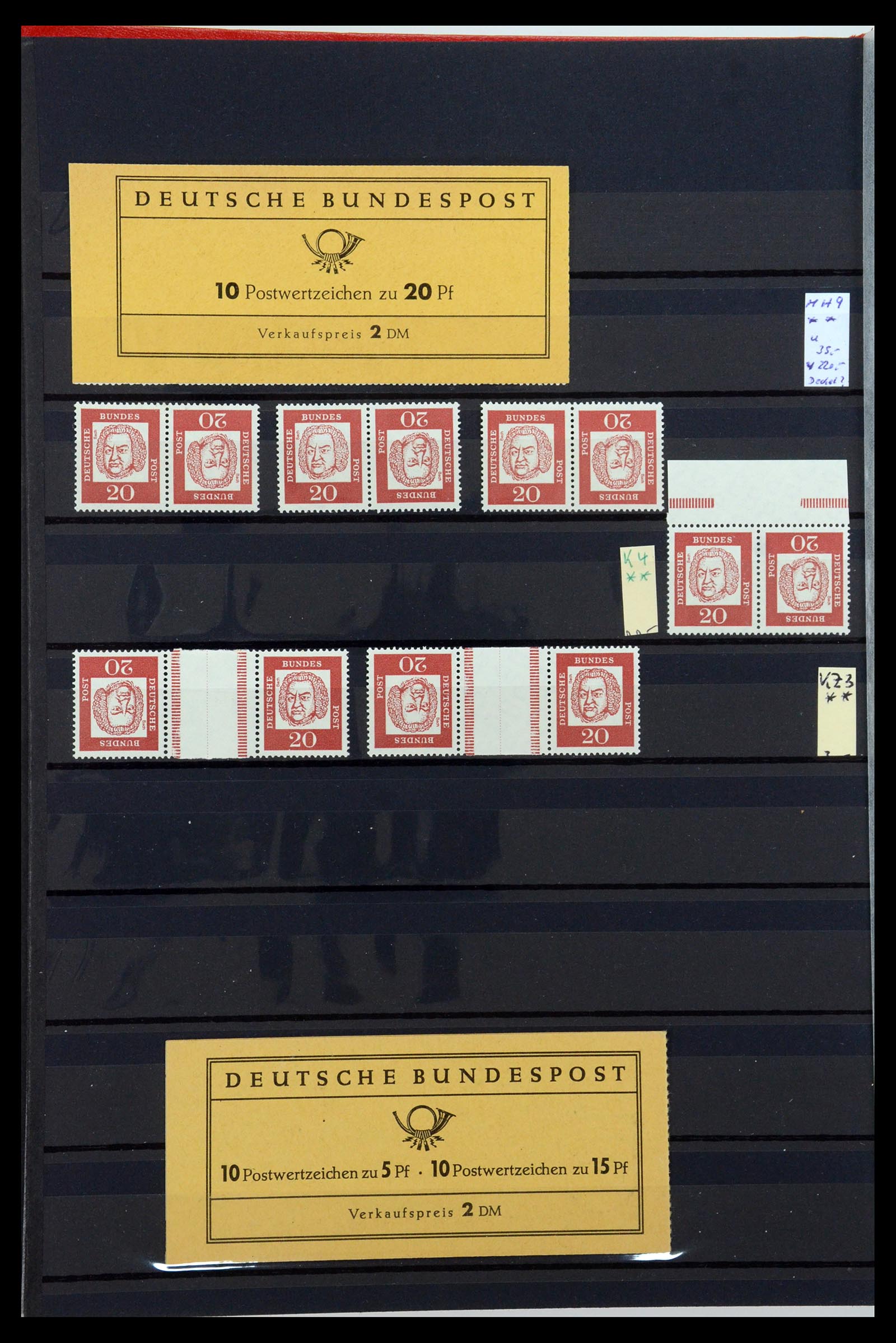 35356 012 - Postzegelverzameling 35356 Bundespost postzegelboekjes en combinaties