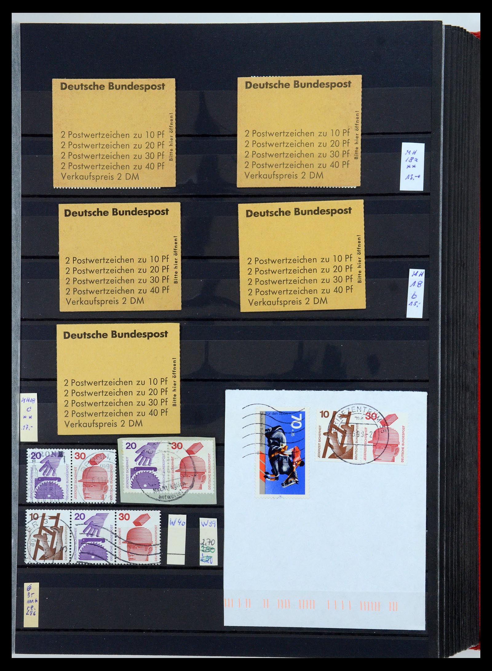 35356 025 - Postzegelverzameling 35356 Bundespost postzegelboekjes en combinaties