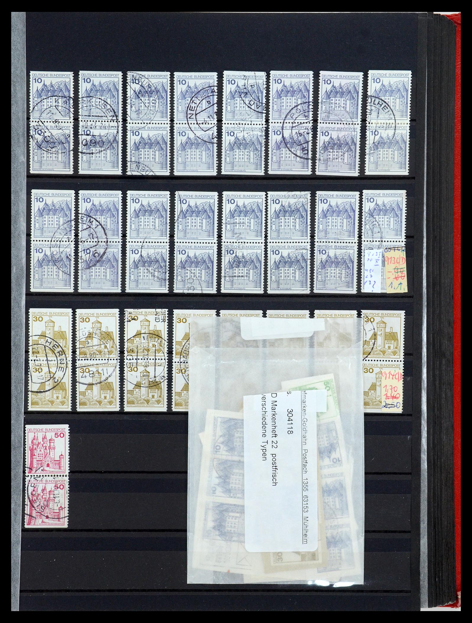 35356 033 - Postzegelverzameling 35356 Bundespost postzegelboekjes en combinaties